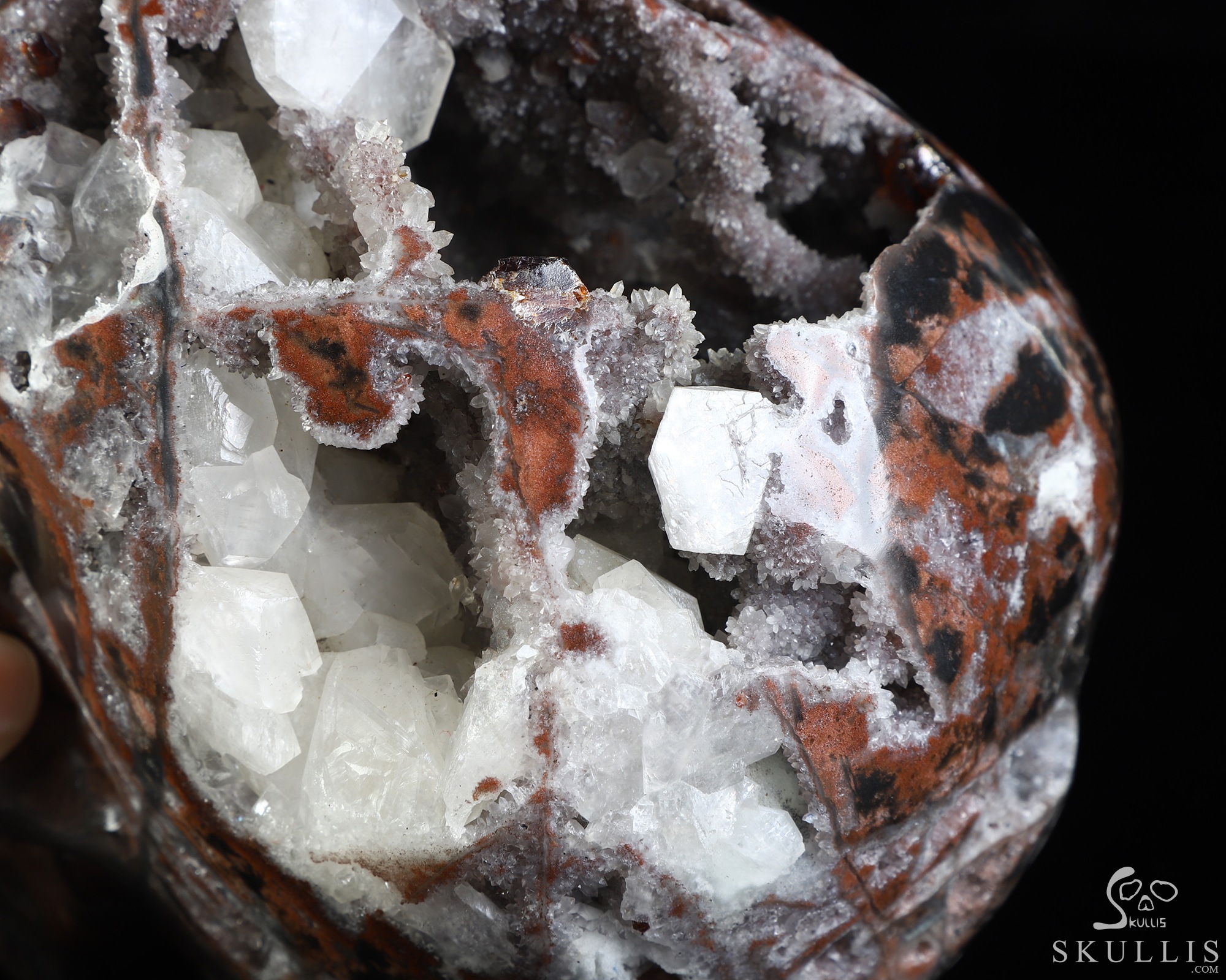 Lifesized 6.8" Geode fluorite Hand Carved Crystal Skull, Super Realistic, Crystal Healing Lifesized 6.8" Geode fluorite Hand Carved Crystal Skull, Super Realistic, Crystal Healing