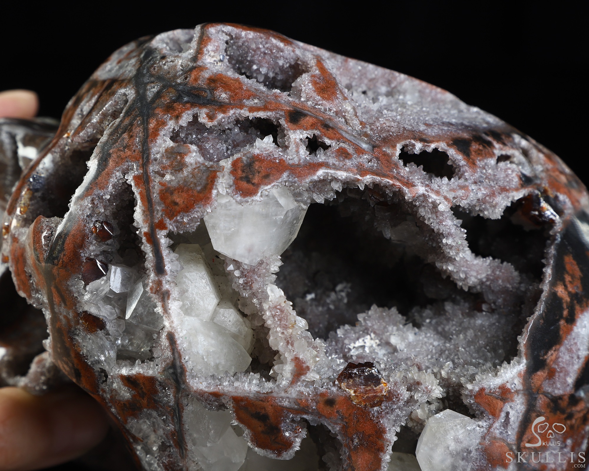 Lifesized 6.8" Geode fluorite Hand Carved Crystal Skull, Super Realistic, Crystal Healing Lifesized 6.8" Geode fluorite Hand Carved Crystal Skull, Super Realistic, Crystal Healing