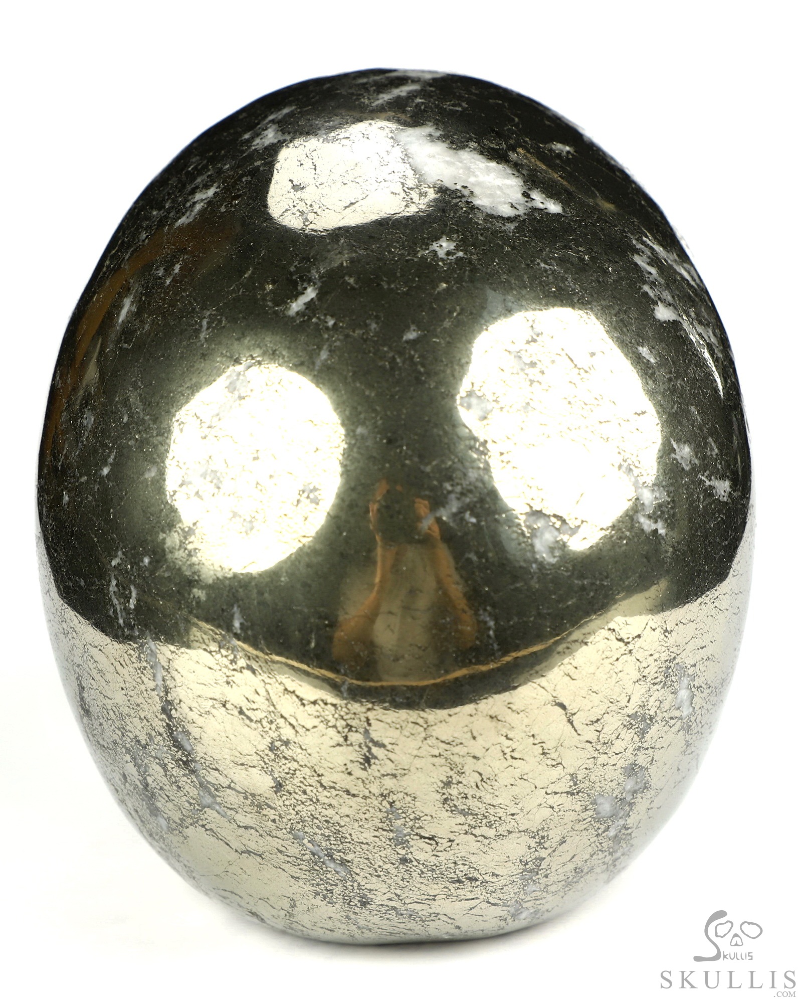 5.0" Pyrite Hand Carved Crystal Skull, Realistic, Crystal Healing 5.0" Pyrite Hand Carved Crystal Skull, Realistic, Crystal Healing
