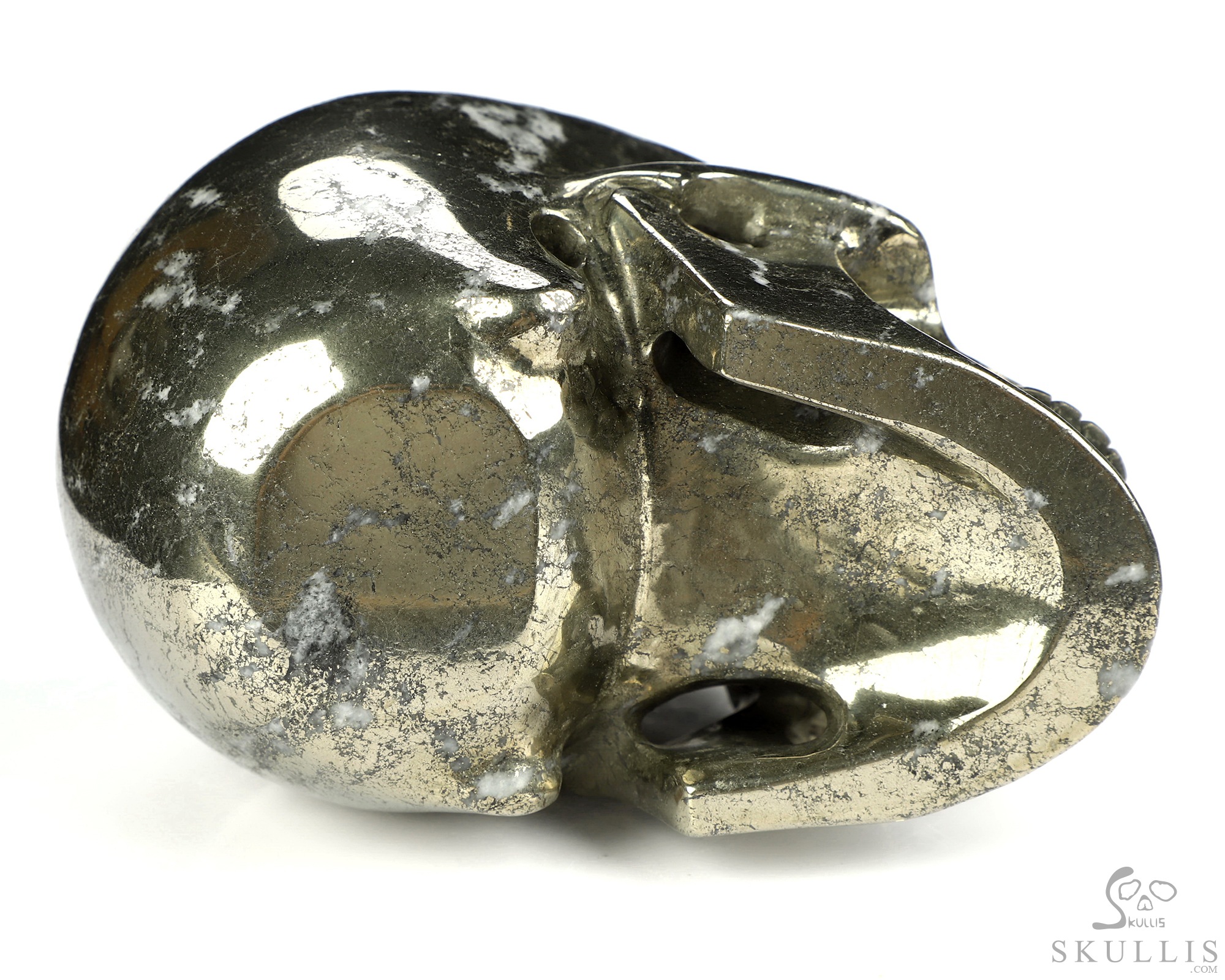 5.0" Pyrite Hand Carved Crystal Skull, Realistic, Crystal Healing 5.0" Pyrite Hand Carved Crystal Skull, Realistic, Crystal Healing