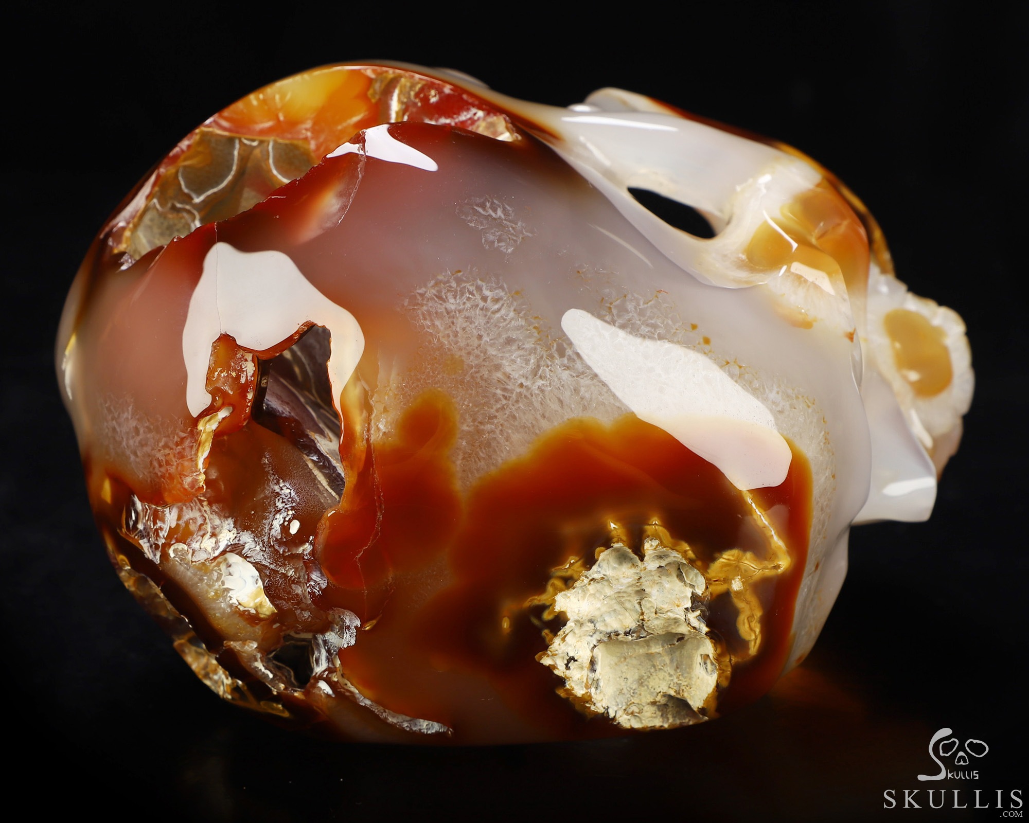 Lifesized 6.0" Carnelian Hand Carved Crystal Skull, Super Realistic, Crystal Healing Lifesized 6.0" Carnelian Hand Carved Crystal Skull, Super Realistic, Crystal Healing
