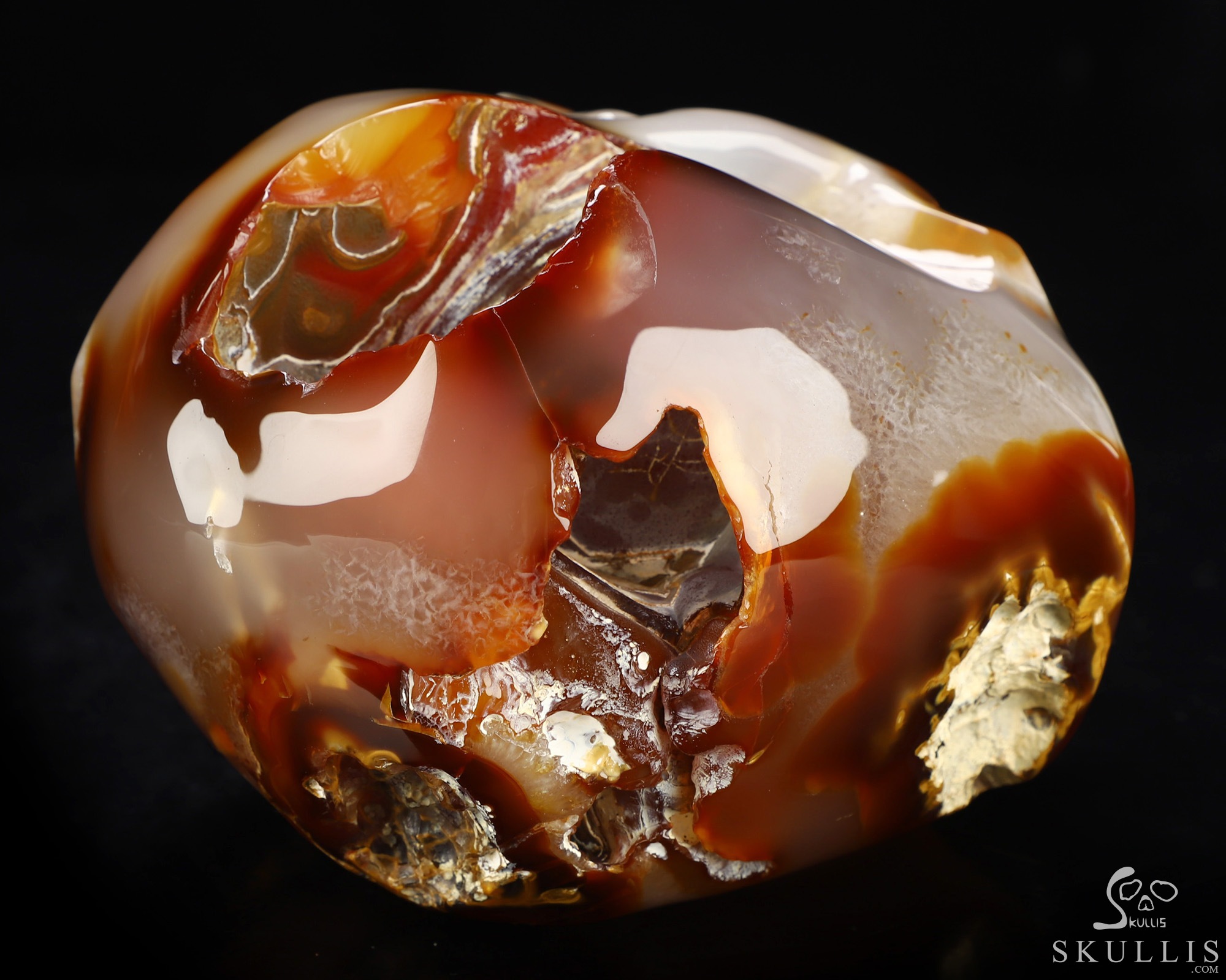 Lifesized 6.0" Carnelian Hand Carved Crystal Skull, Super Realistic, Crystal Healing Lifesized 6.0" Carnelian Hand Carved Crystal Skull, Super Realistic, Crystal Healing