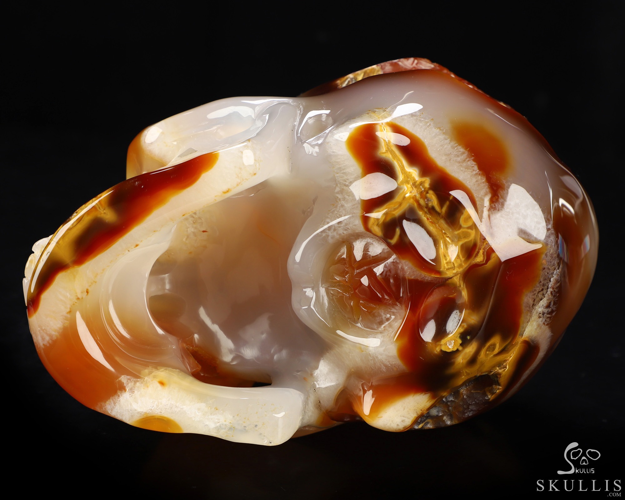 Lifesized 6.0" Carnelian Hand Carved Crystal Skull, Super Realistic, Crystal Healing Lifesized 6.0" Carnelian Hand Carved Crystal Skull, Super Realistic, Crystal Healing