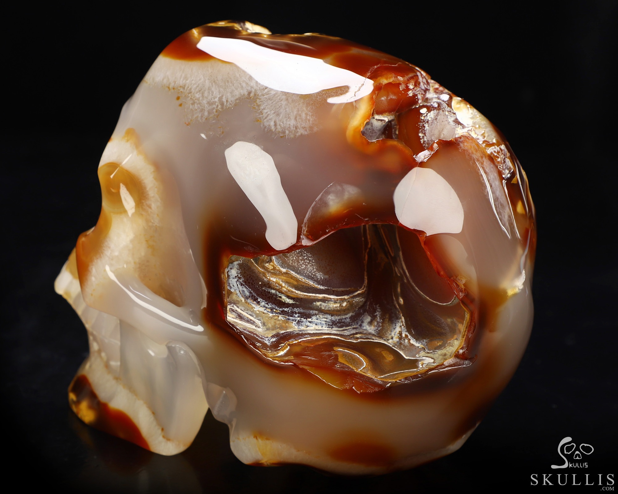 Lifesized 6.0" Carnelian Hand Carved Crystal Skull, Super Realistic, Crystal Healing Lifesized 6.0" Carnelian Hand Carved Crystal Skull, Super Realistic, Crystal Healing