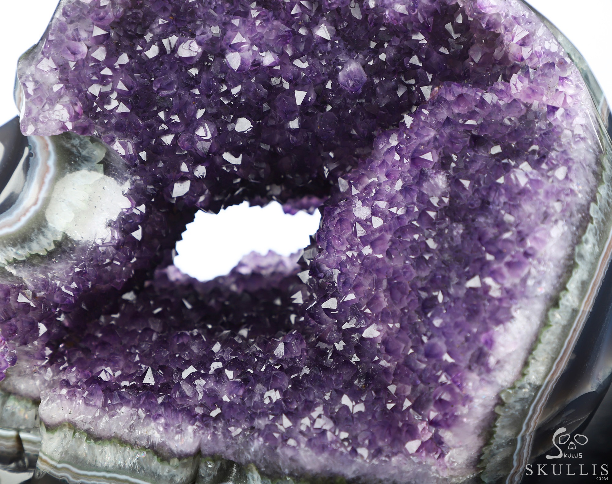 July 1, 2026 ACSAD (A Crystal Skull a Day) - The Midnight Mist - Lifesized 8.0" Agate Amethyst Geode Hand Carved Crystal Skull, Super Realistic, Crystal Healing July 1, 2026 ACSAD (A Crystal Skull a Day) - The Midnight Mist - Lifesized 8.0" Agate Amethyst Geode Hand Carved Crystal Skull, Super Realistic, Crystal Healing