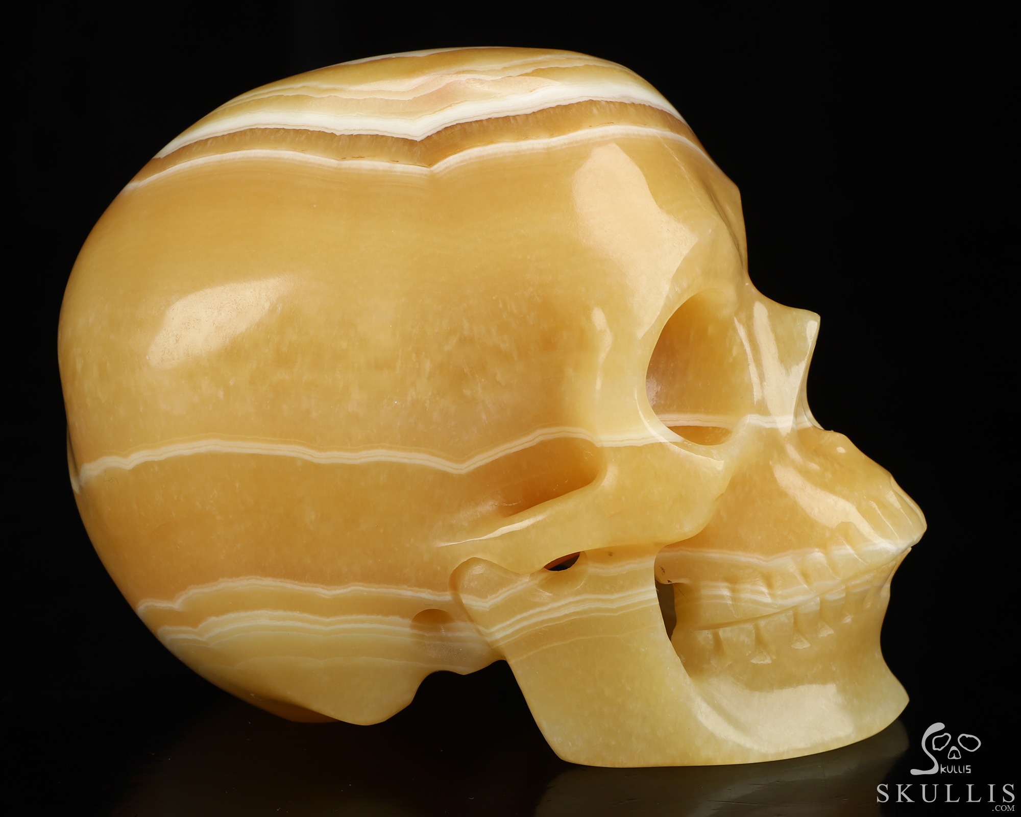 5.0" Beeswax Jade Hand Carved Crystal Skull, Super Realistic, Crystal Healing 5.0" Beeswax Jade Hand Carved Crystal Skull, Super Realistic, Crystal Healing