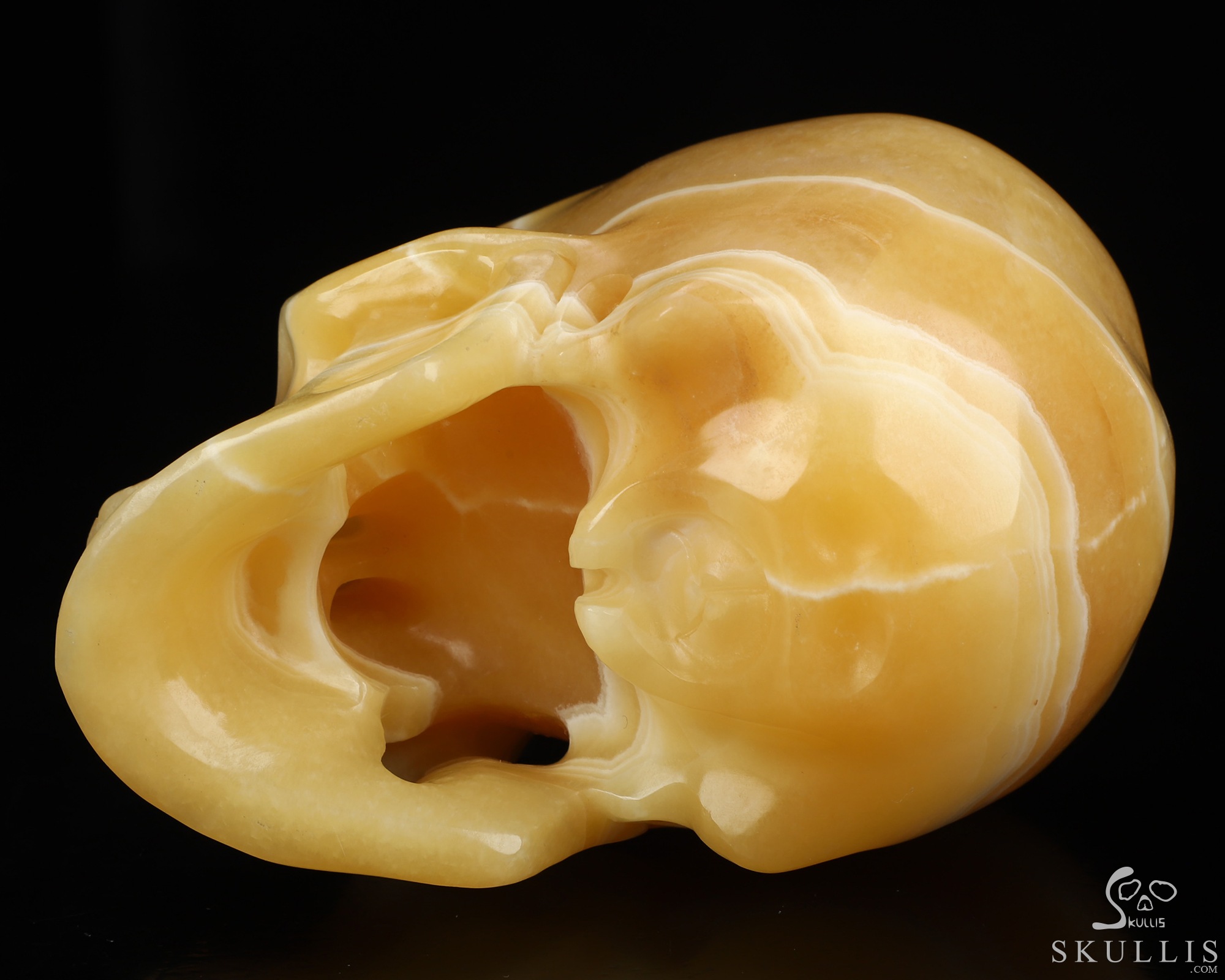 5.0" Beeswax Jade Hand Carved Crystal Skull, Super Realistic, Crystal Healing 5.0" Beeswax Jade Hand Carved Crystal Skull, Super Realistic, Crystal Healing