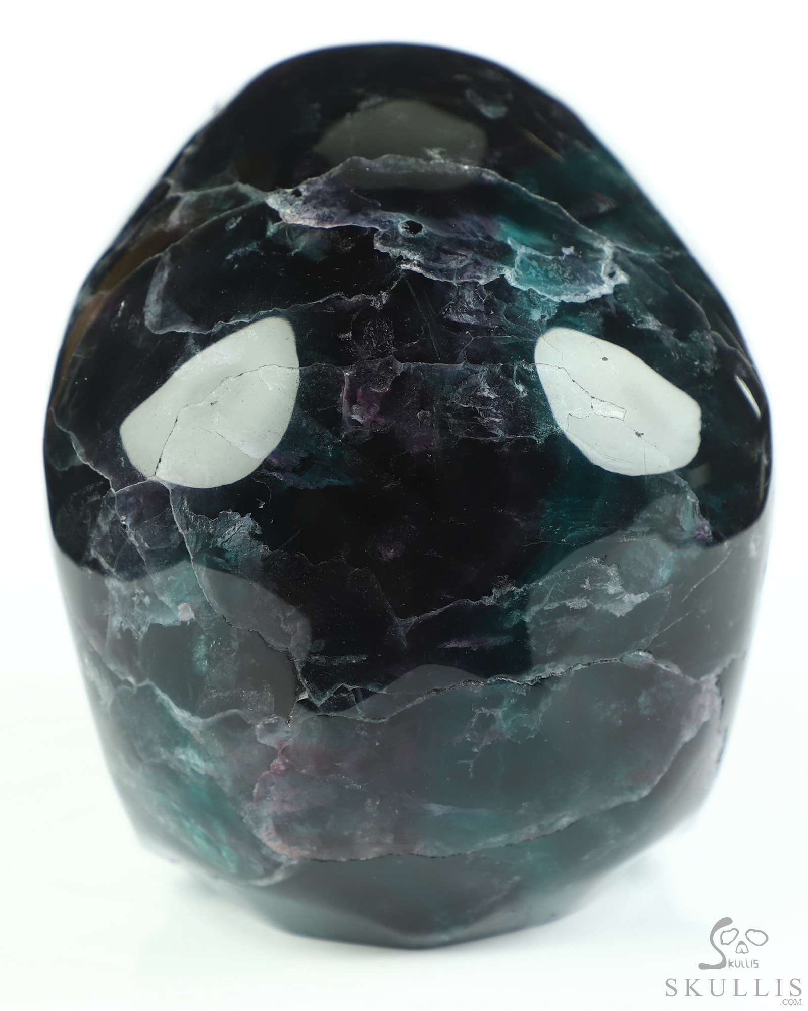 5.0" Fluorite Hand Carved Hollow Crystal Skull Lamp/Light, Super Realistic, Crystal Healing 5.0" Fluorite Hand Carved Hollow Crystal Skull Lamp/Light, Super Realistic, Crystal Healing