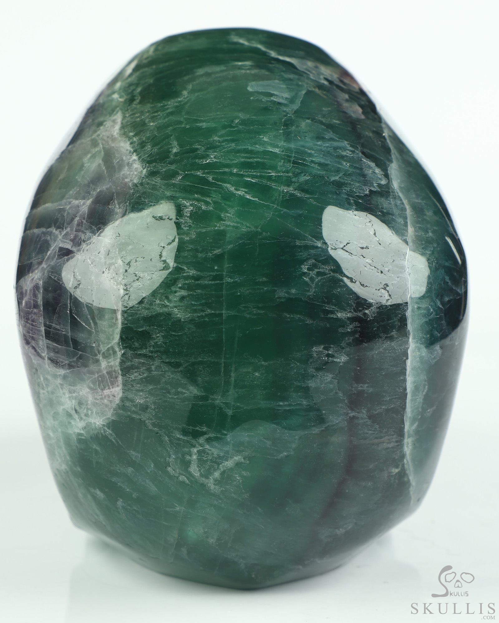 5.0" Fluorite Hand Carved Hollow Crystal Skull Lamp with Led Stand, Super Realistic, Crystal Healing 5.0" Fluorite Hand Carved Hollow Crystal Skull Lamp with Led Stand, Super Realistic, Crystal Healing