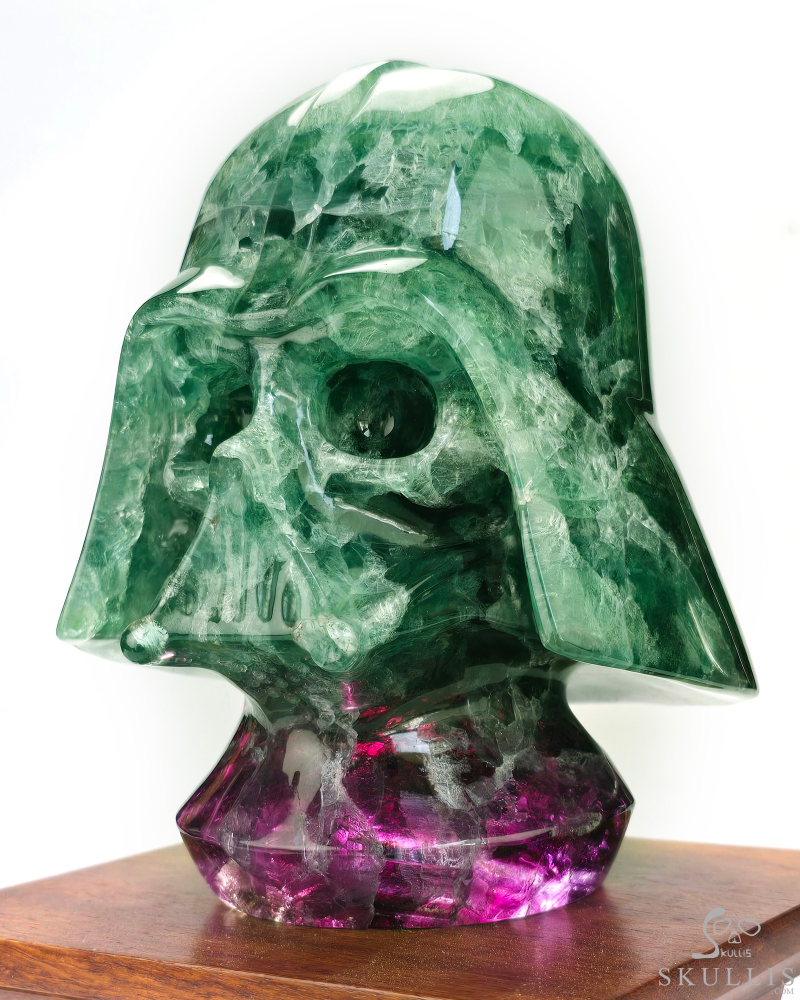 Darth Vader, 6.1" Fluorite Hand Carved Crystal Skull Fine Art Sculpture, Crystal Healing Darth Vader, 6.1" Fluorite Hand Carved Crystal Skull Fine Art Sculpture, Crystal Healing