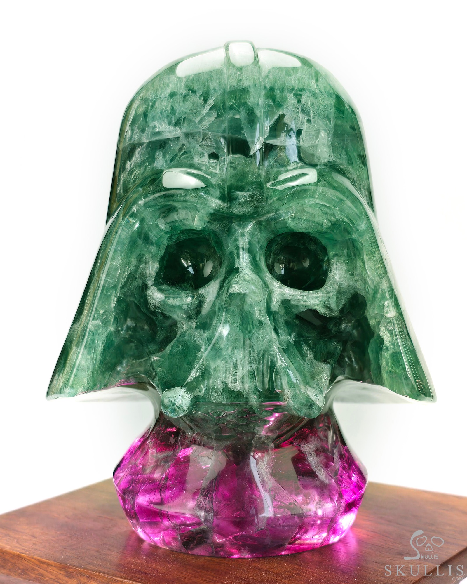 Darth Vader, 6.1" Fluorite Hand Carved Crystal Skull Fine Art Sculpture, Crystal Healing Darth Vader, 6.1" Fluorite Hand Carved Crystal Skull Fine Art Sculpture, Crystal Healing