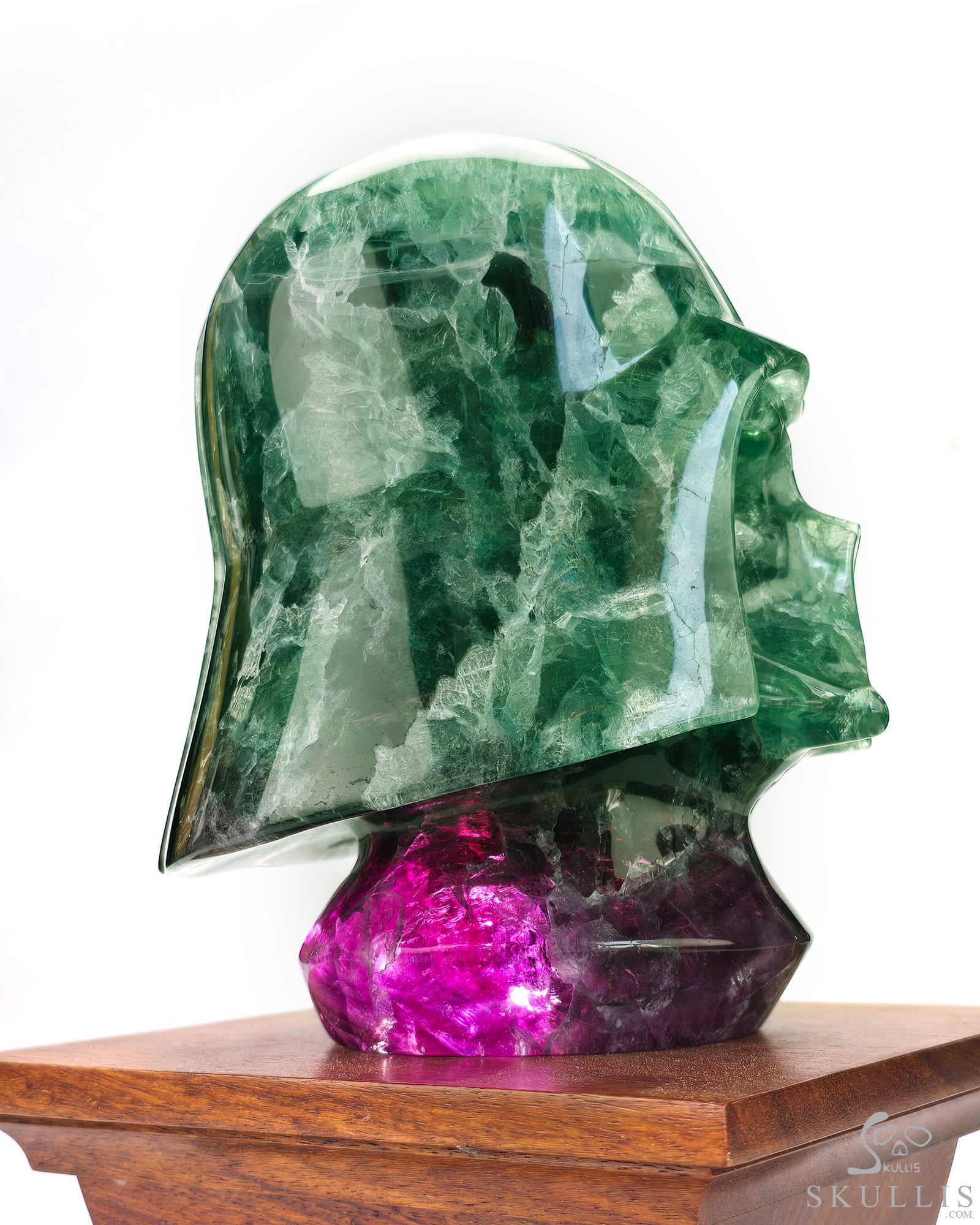 Darth Vader, 6.1" Fluorite Hand Carved Crystal Skull Fine Art Sculpture, Crystal Healing Darth Vader, 6.1" Fluorite Hand Carved Crystal Skull Fine Art Sculpture, Crystal Healing