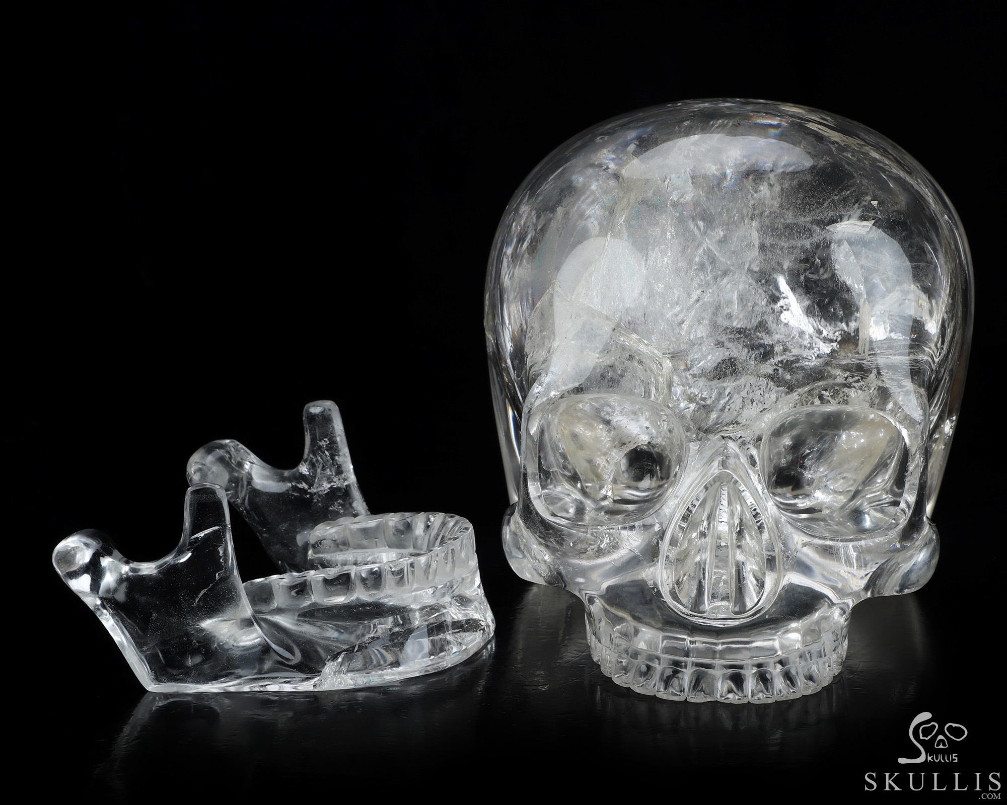 8.1" Quartz Rock Crystal Hand Carved Crystal Skull, MH Skull Replica Sculpture, Crystal Healing 8.1" Quartz Rock Crystal Hand Carved Crystal Skull, MH Skull Replica Sculpture, Crystal Healing