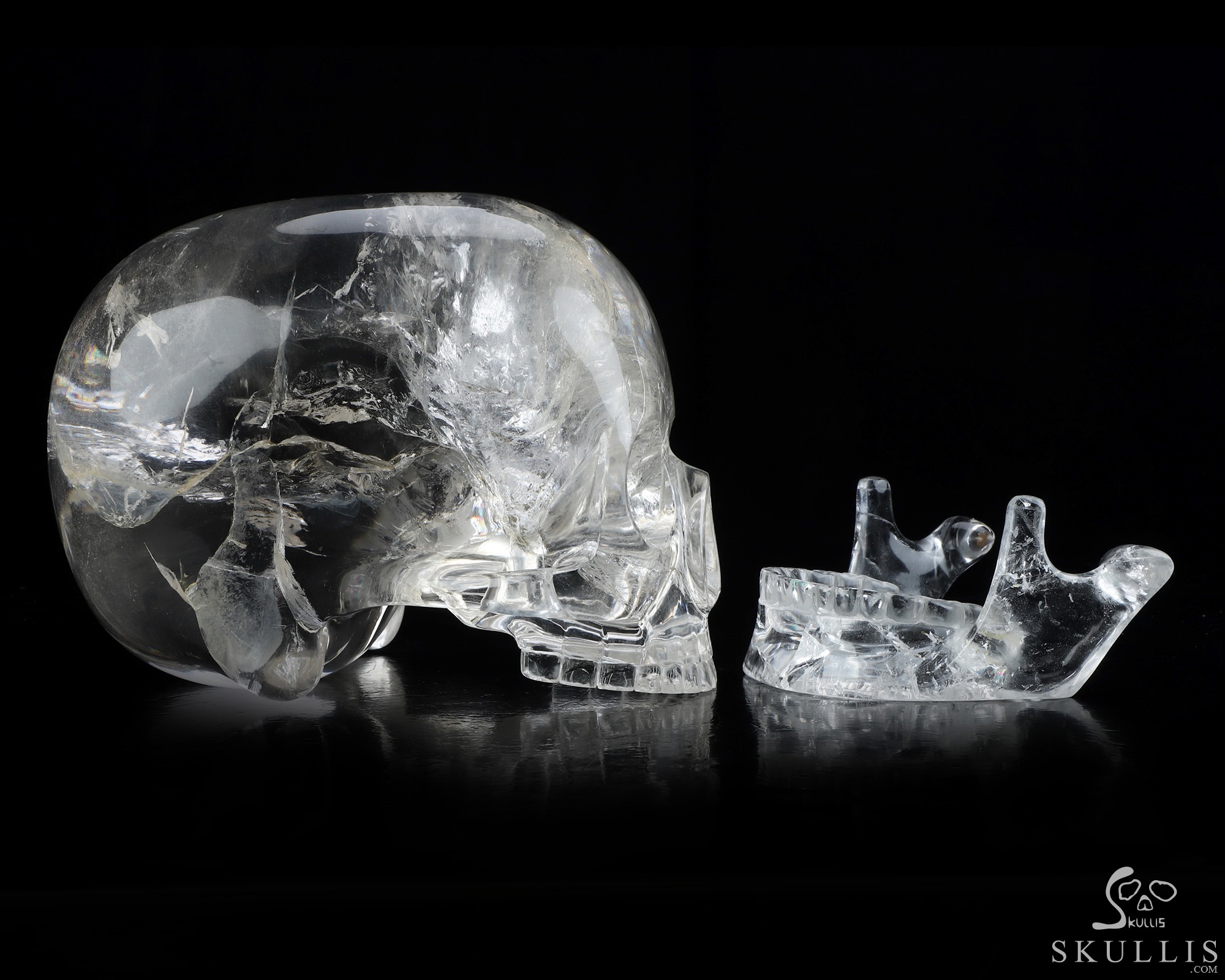 8.1" Quartz Rock Crystal Hand Carved Crystal Skull, MH Skull Replica Sculpture, Crystal Healing 8.1" Quartz Rock Crystal Hand Carved Crystal Skull, MH Skull Replica Sculpture, Crystal Healing