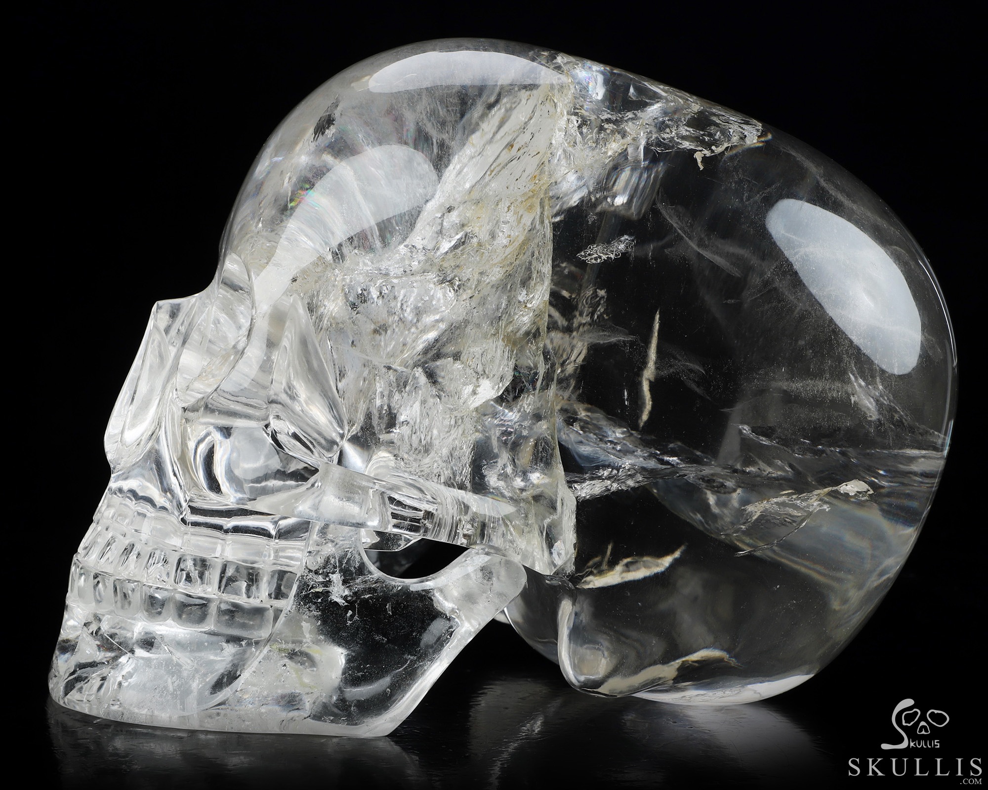 8.1" Quartz Rock Crystal Hand Carved Crystal Skull, MH Skull Replica Sculpture, Crystal Healing 8.1" Quartz Rock Crystal Hand Carved Crystal Skull, MH Skull Replica Sculpture, Crystal Healing