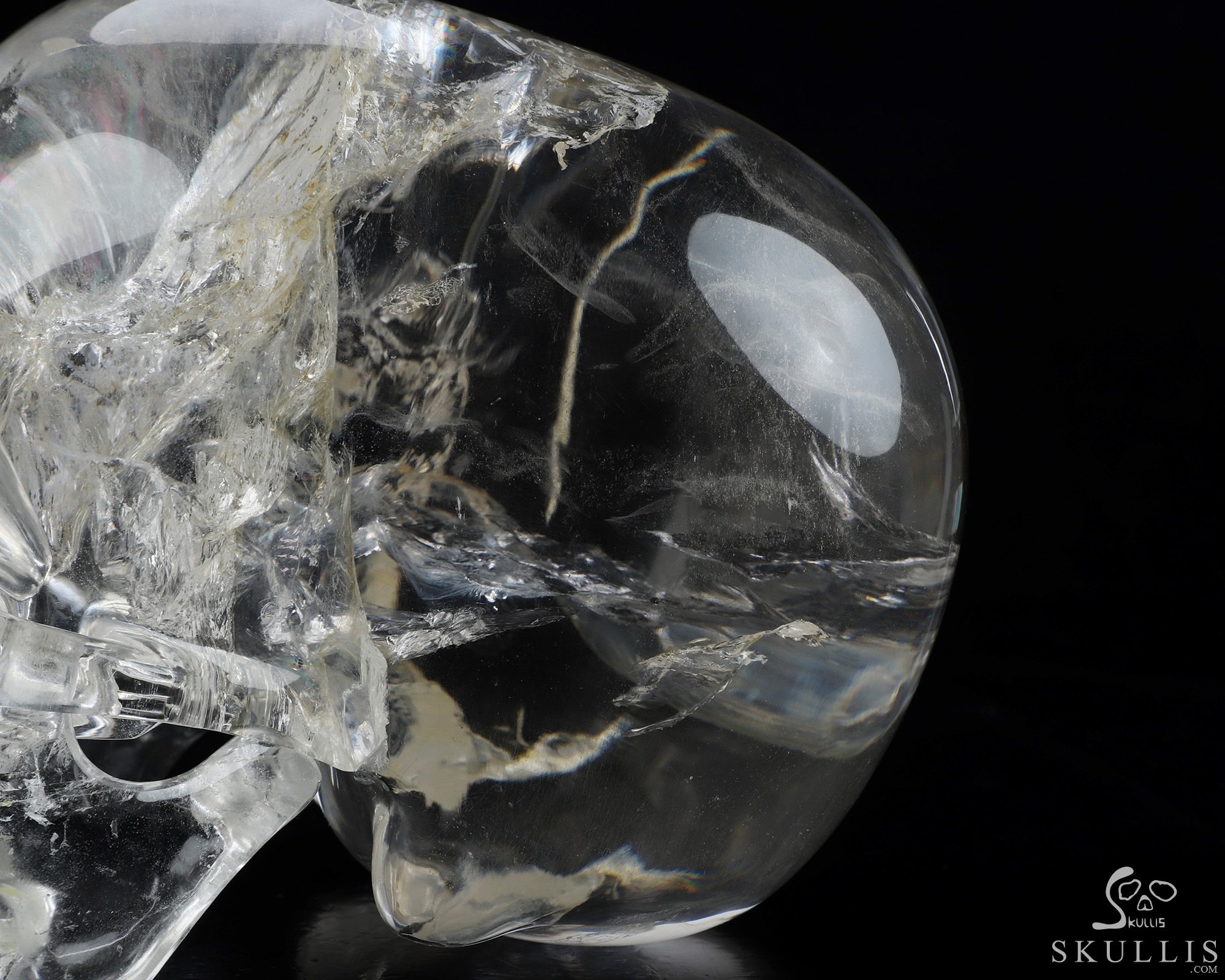 8.1" Quartz Rock Crystal Hand Carved Crystal Skull, MH Skull Replica Sculpture, Crystal Healing 8.1" Quartz Rock Crystal Hand Carved Crystal Skull, MH Skull Replica Sculpture, Crystal Healing