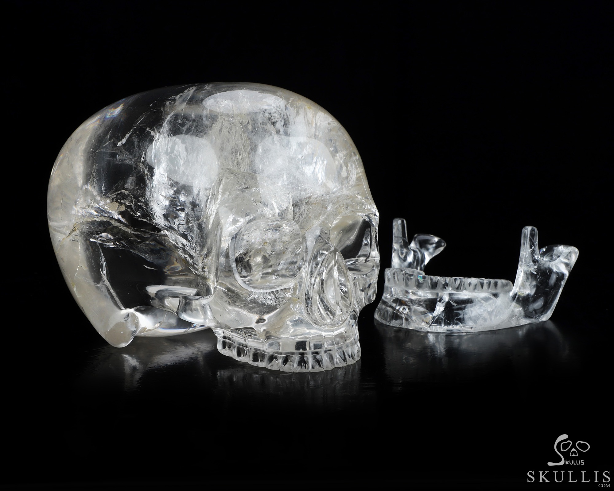 8.1" Quartz Rock Crystal Hand Carved Crystal Skull, MH Skull Replica Sculpture, Crystal Healing 8.1" Quartz Rock Crystal Hand Carved Crystal Skull, MH Skull Replica Sculpture, Crystal Healing