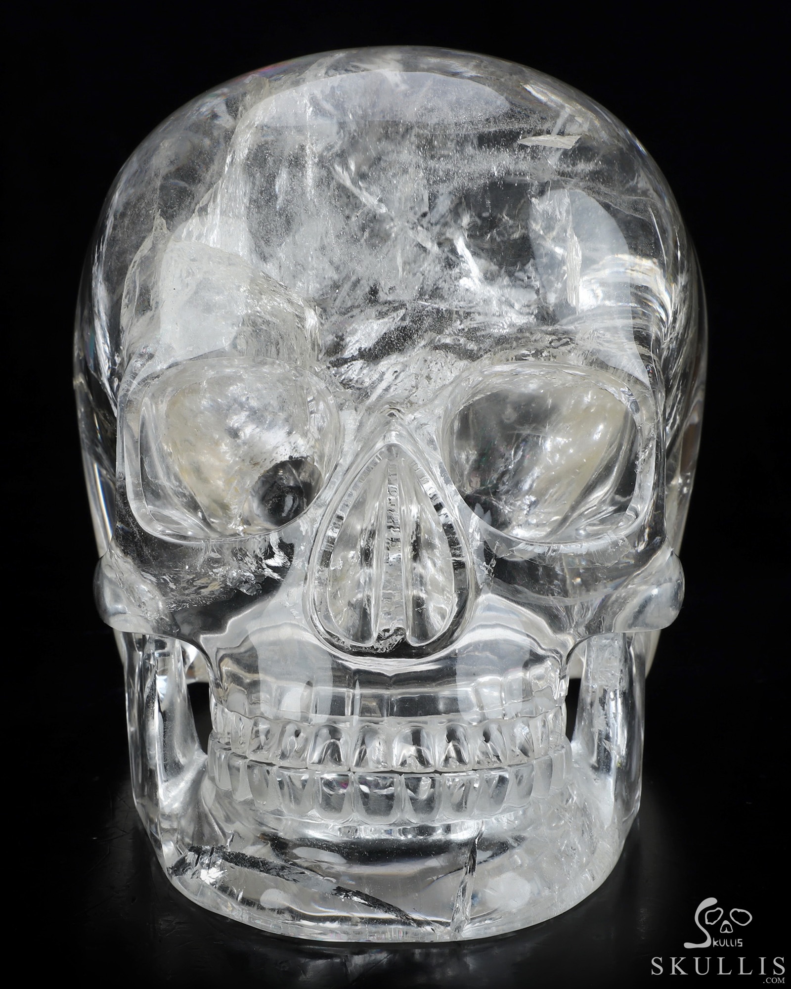 8.1" Quartz Rock Crystal Hand Carved Crystal Skull, MH Skull Replica Sculpture, Crystal Healing 8.1" Quartz Rock Crystal Hand Carved Crystal Skull, MH Skull Replica Sculpture, Crystal Healing