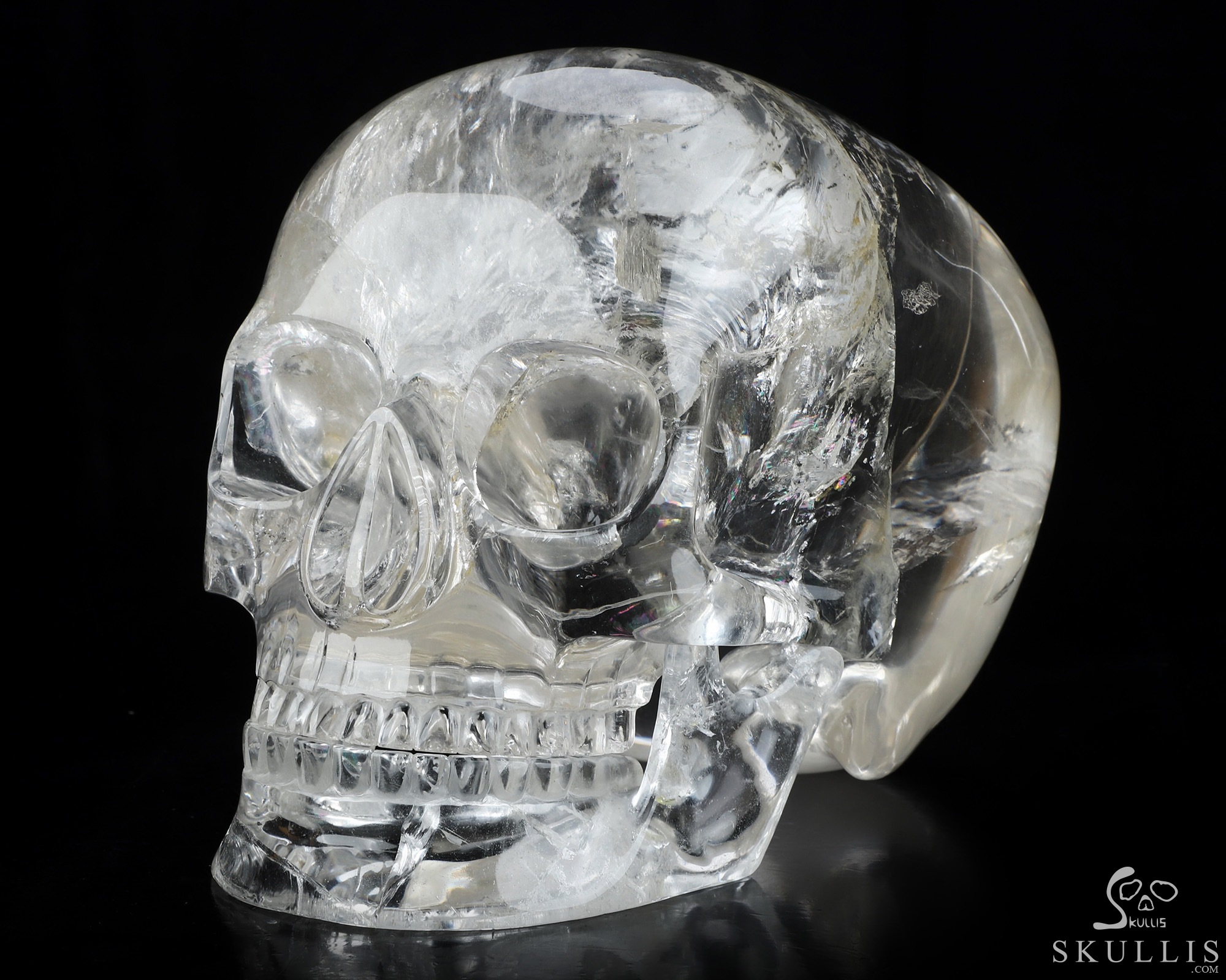 8.1" Quartz Rock Crystal Hand Carved Crystal Skull, MH Skull Replica Sculpture, Crystal Healing 8.1" Quartz Rock Crystal Hand Carved Crystal Skull, MH Skull Replica Sculpture, Crystal Healing