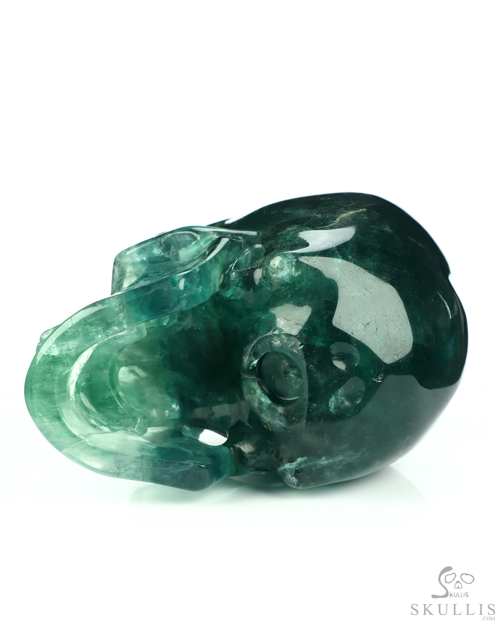 Lifesized 6.7" Fluorite Hand Carved Crystal Skull, Super Realistic, Crystal Healing Lifesized 6.7" Fluorite Hand Carved Crystal Skull, Super Realistic, Crystal Healing