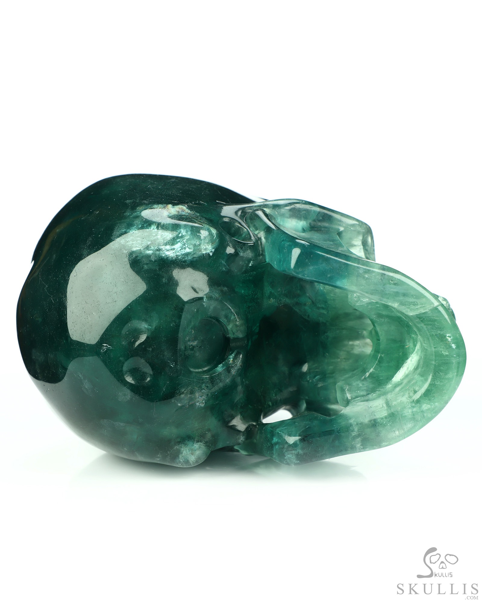 Lifesized 6.7" Fluorite Hand Carved Crystal Skull, Super Realistic, Crystal Healing Lifesized 6.7" Fluorite Hand Carved Crystal Skull, Super Realistic, Crystal Healing
