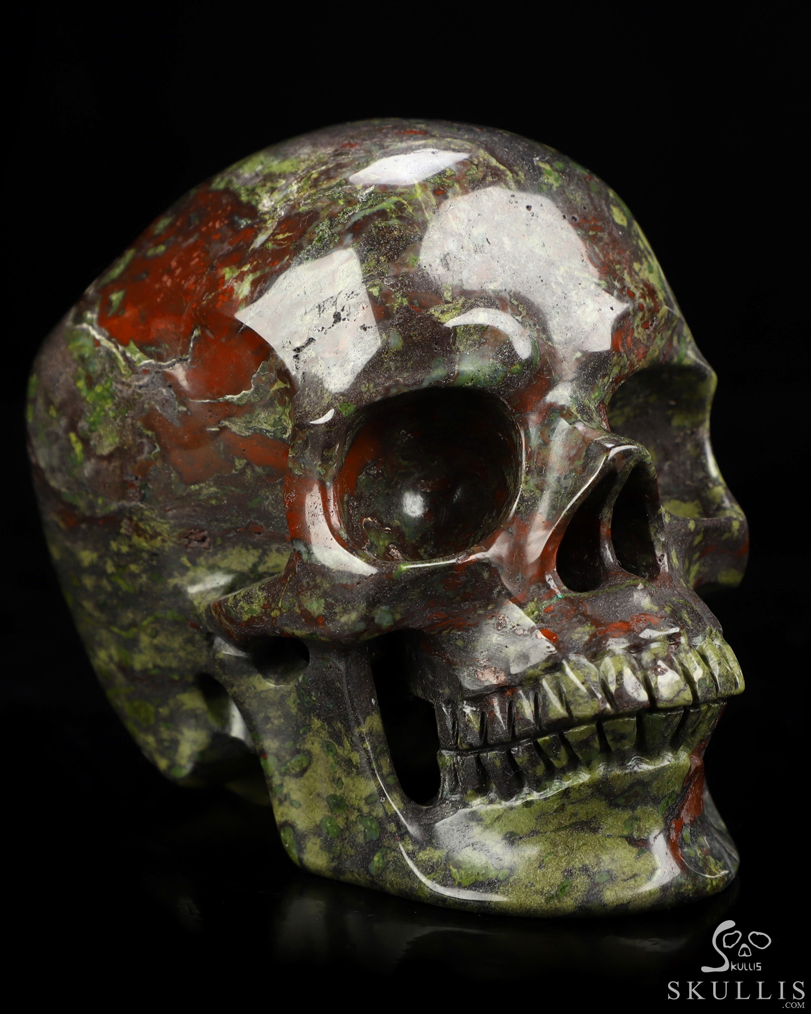 5.1" Dragon Blood Jasper Hand Carved Crystal Skull, Super Realistic, Crystal Healing 5.1" Dragon Blood Jasper Hand Carved Crystal Skull, Super Realistic, Crystal Healing
