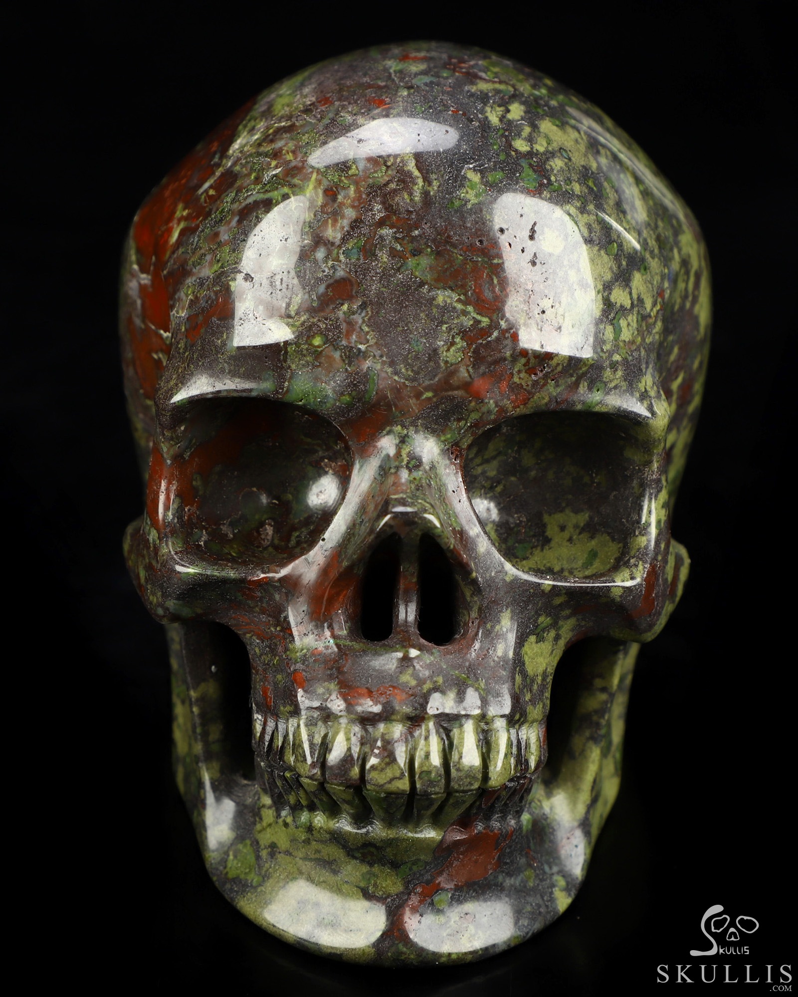 5.1" Dragon Blood Jasper Hand Carved Crystal Skull, Super Realistic, Crystal Healing 5.1" Dragon Blood Jasper Hand Carved Crystal Skull, Super Realistic, Crystal Healing
