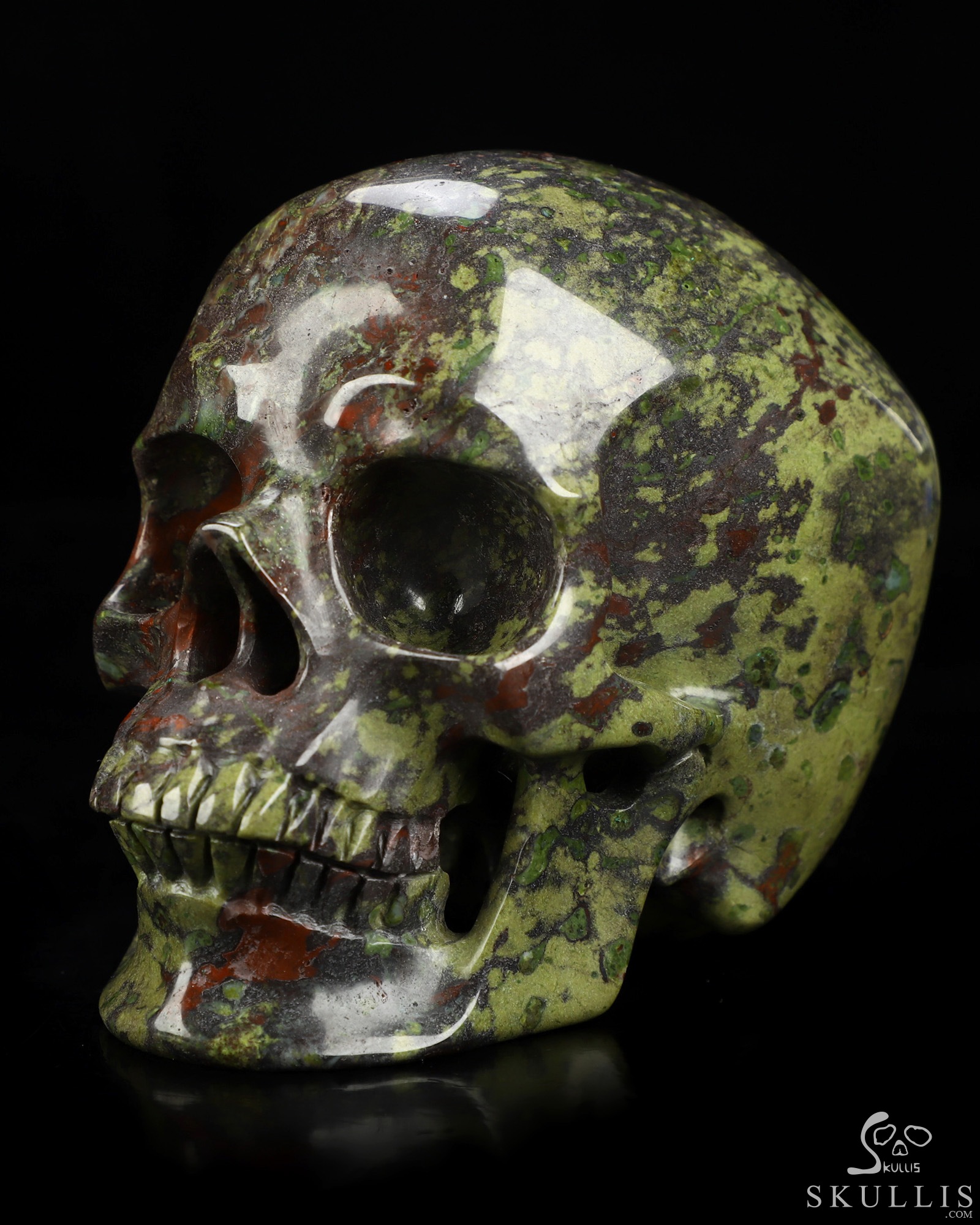 5.1" Dragon Blood Jasper Hand Carved Crystal Skull, Super Realistic, Crystal Healing 5.1" Dragon Blood Jasper Hand Carved Crystal Skull, Super Realistic, Crystal Healing