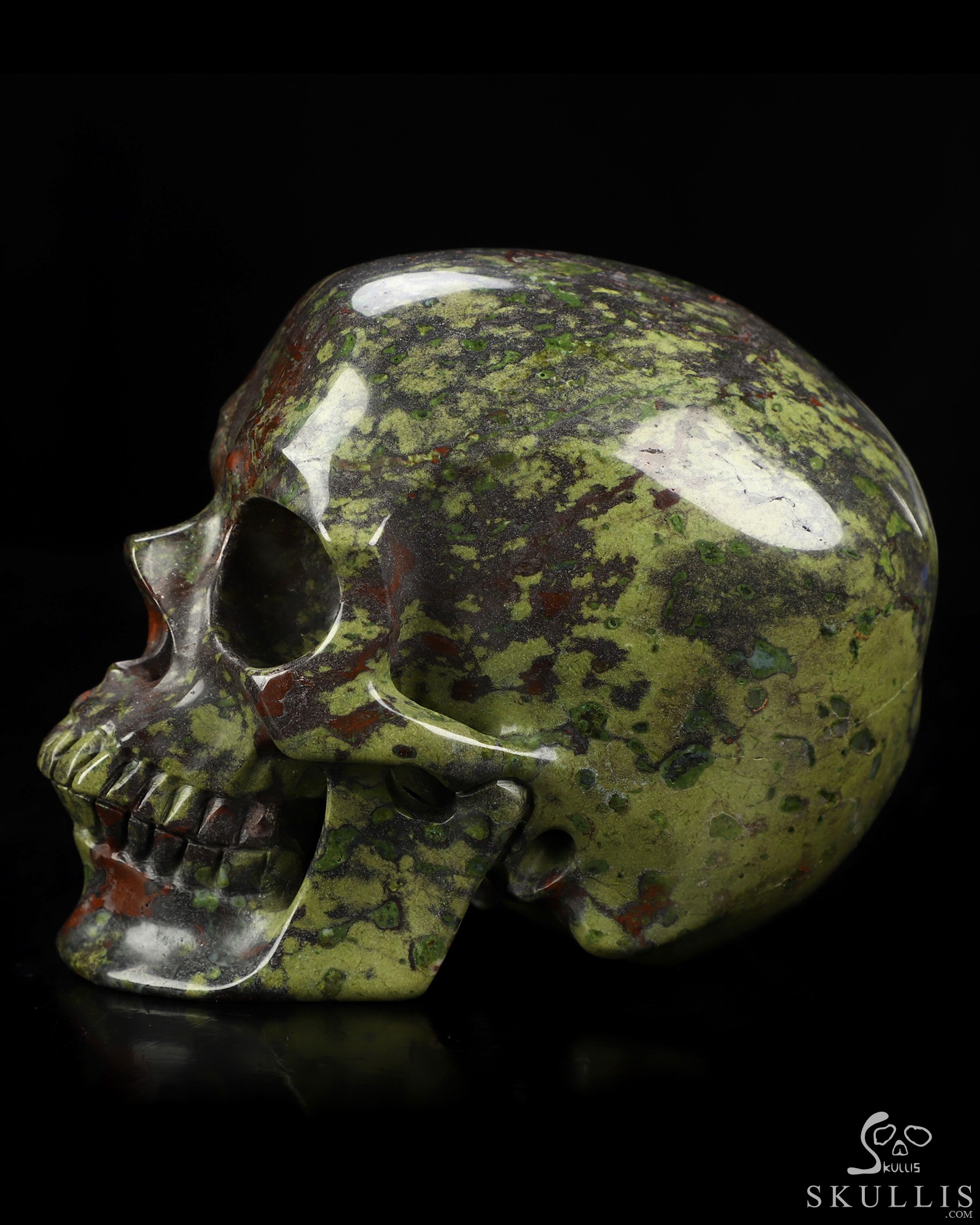 5.1" Dragon Blood Jasper Hand Carved Crystal Skull, Super Realistic, Crystal Healing 5.1" Dragon Blood Jasper Hand Carved Crystal Skull, Super Realistic, Crystal Healing