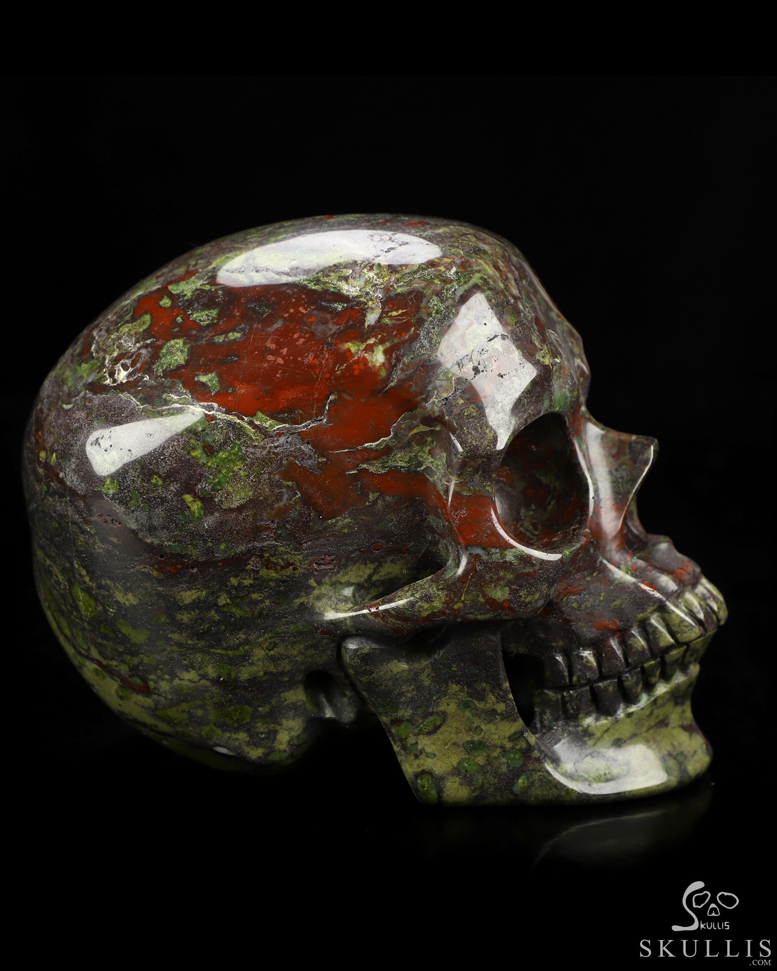 5.1" Dragon Blood Jasper Hand Carved Crystal Skull, Super Realistic, Crystal Healing 5.1" Dragon Blood Jasper Hand Carved Crystal Skull, Super Realistic, Crystal Healing
