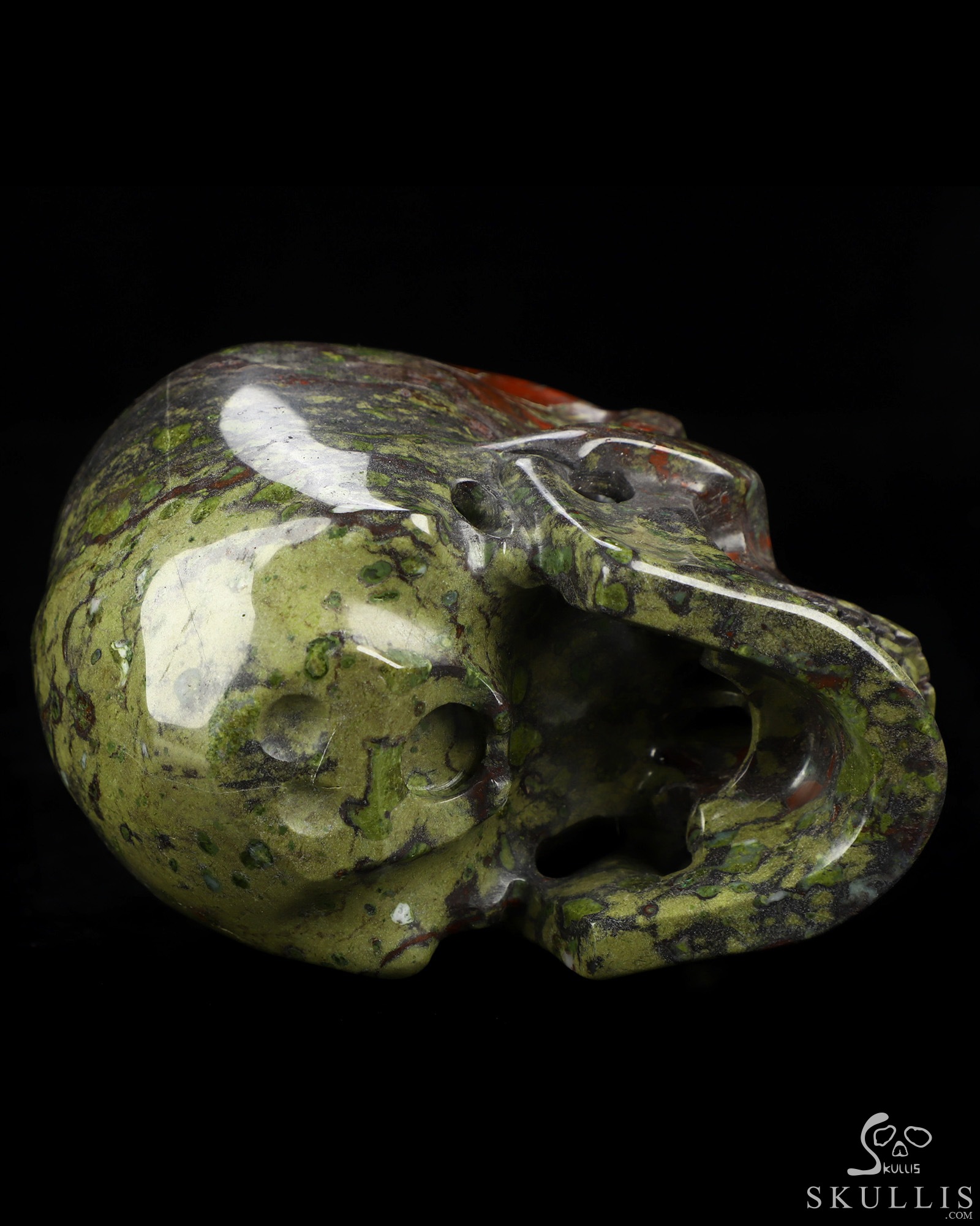 5.1" Dragon Blood Jasper Hand Carved Crystal Skull, Super Realistic, Crystal Healing 5.1" Dragon Blood Jasper Hand Carved Crystal Skull, Super Realistic, Crystal Healing