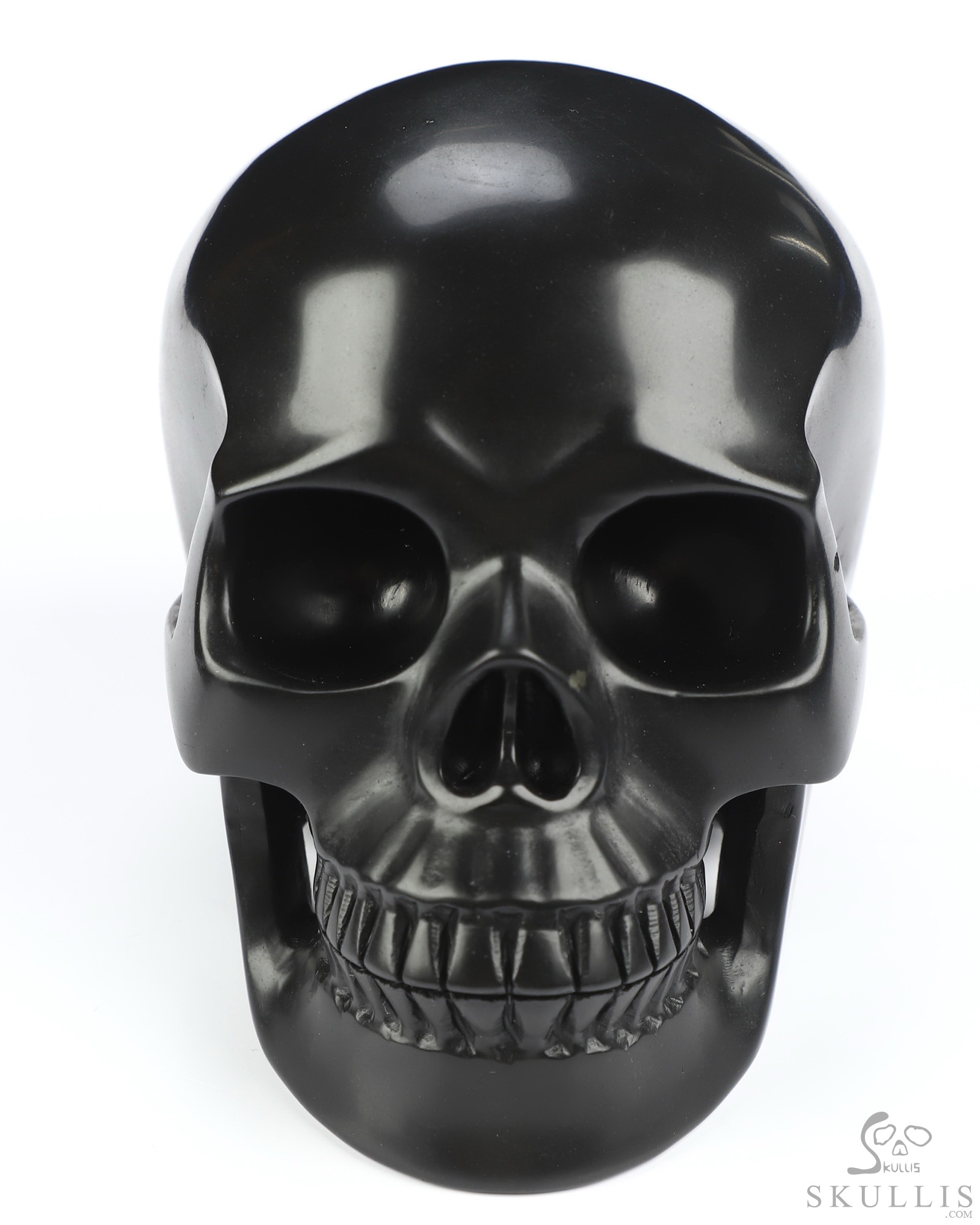 5.1" Shungite Hand Carved Crystal Skull, Realistic, Crystal Healing 5.1" Shungite Hand Carved Crystal Skull, Realistic, Crystal Healing