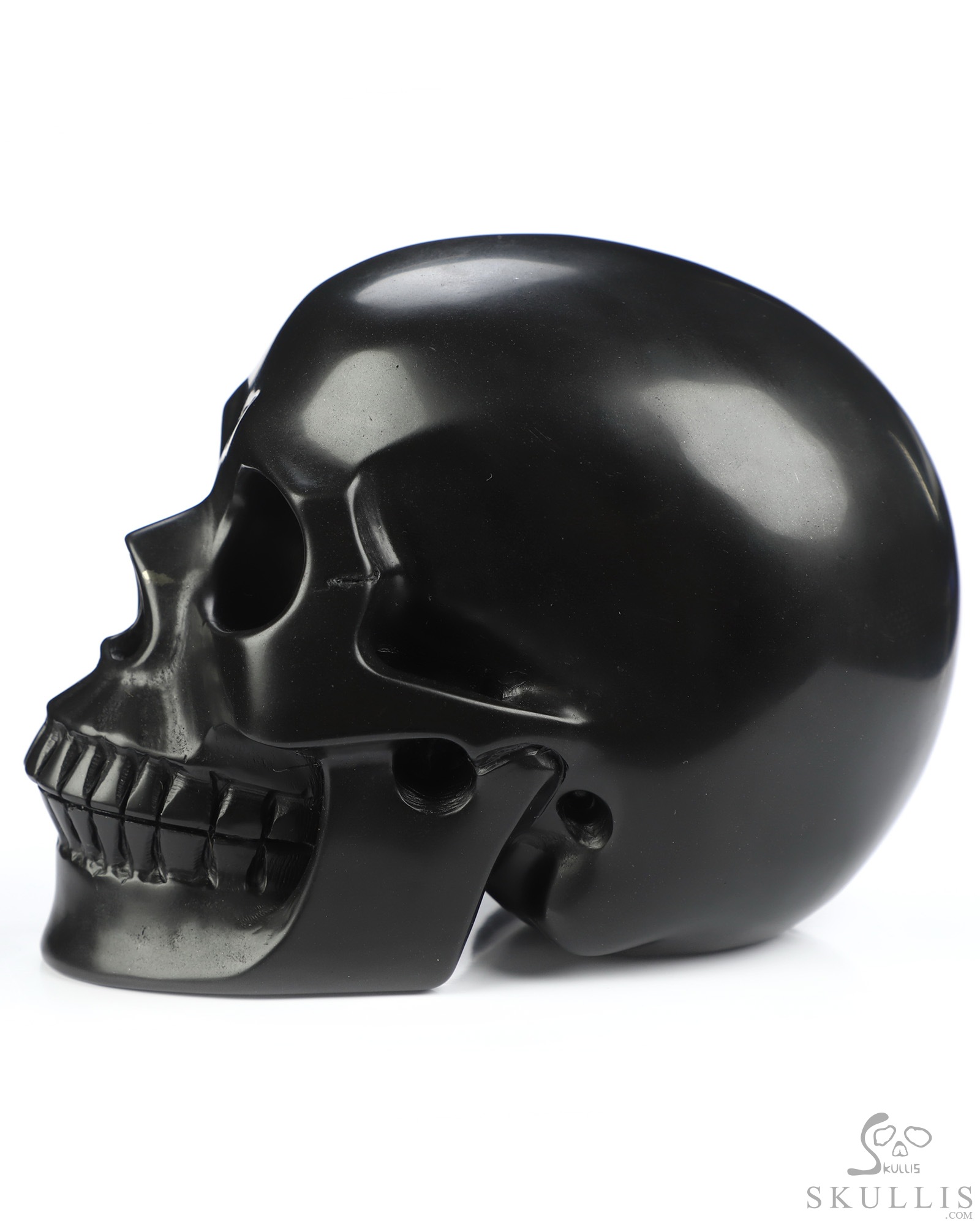 5.1" Shungite Hand Carved Crystal Skull, Realistic, Crystal Healing 5.1" Shungite Hand Carved Crystal Skull, Realistic, Crystal Healing