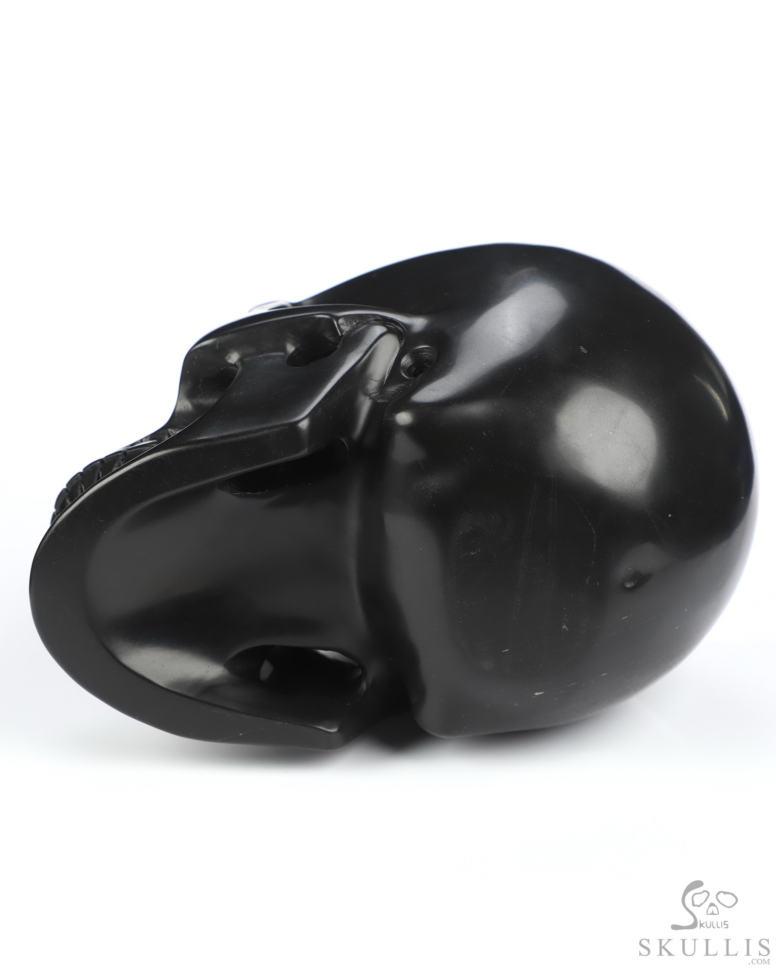 5.1" Shungite Hand Carved Crystal Skull, Realistic, Crystal Healing 5.1" Shungite Hand Carved Crystal Skull, Realistic, Crystal Healing