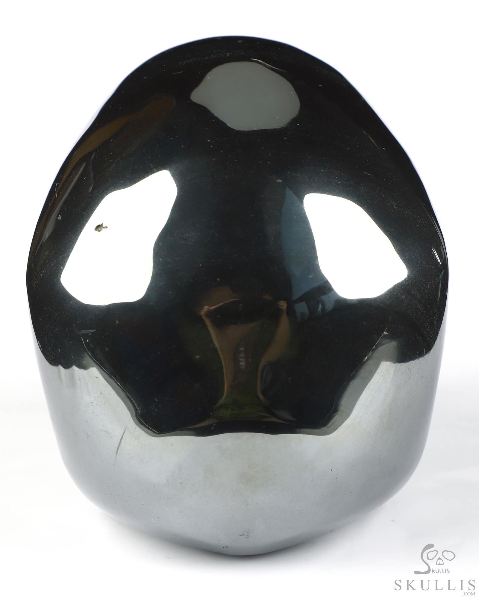 5.9" Hematite Hand Carved Detachable Crystal Skull Sculpture, Crystal Healing 5.9" Hematite Hand Carved Detachable Crystal Skull Sculpture, Crystal Healing