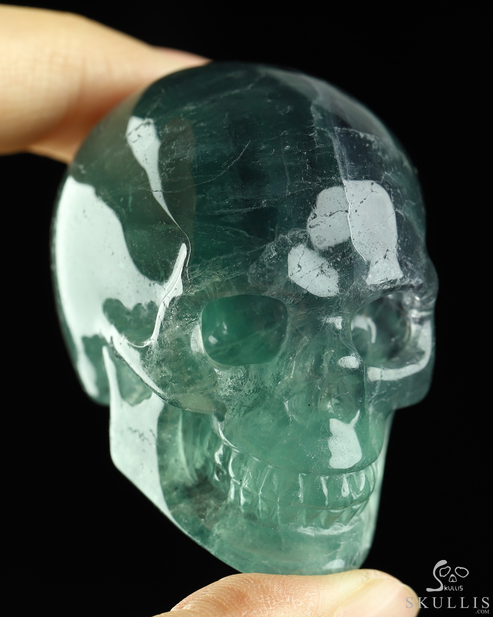 2.1" Fluorite Hand Carved Crystal Skull, Realistic, Crystal Healing 2.1" Fluorite Hand Carved Crystal Skull, Realistic, Crystal Healing