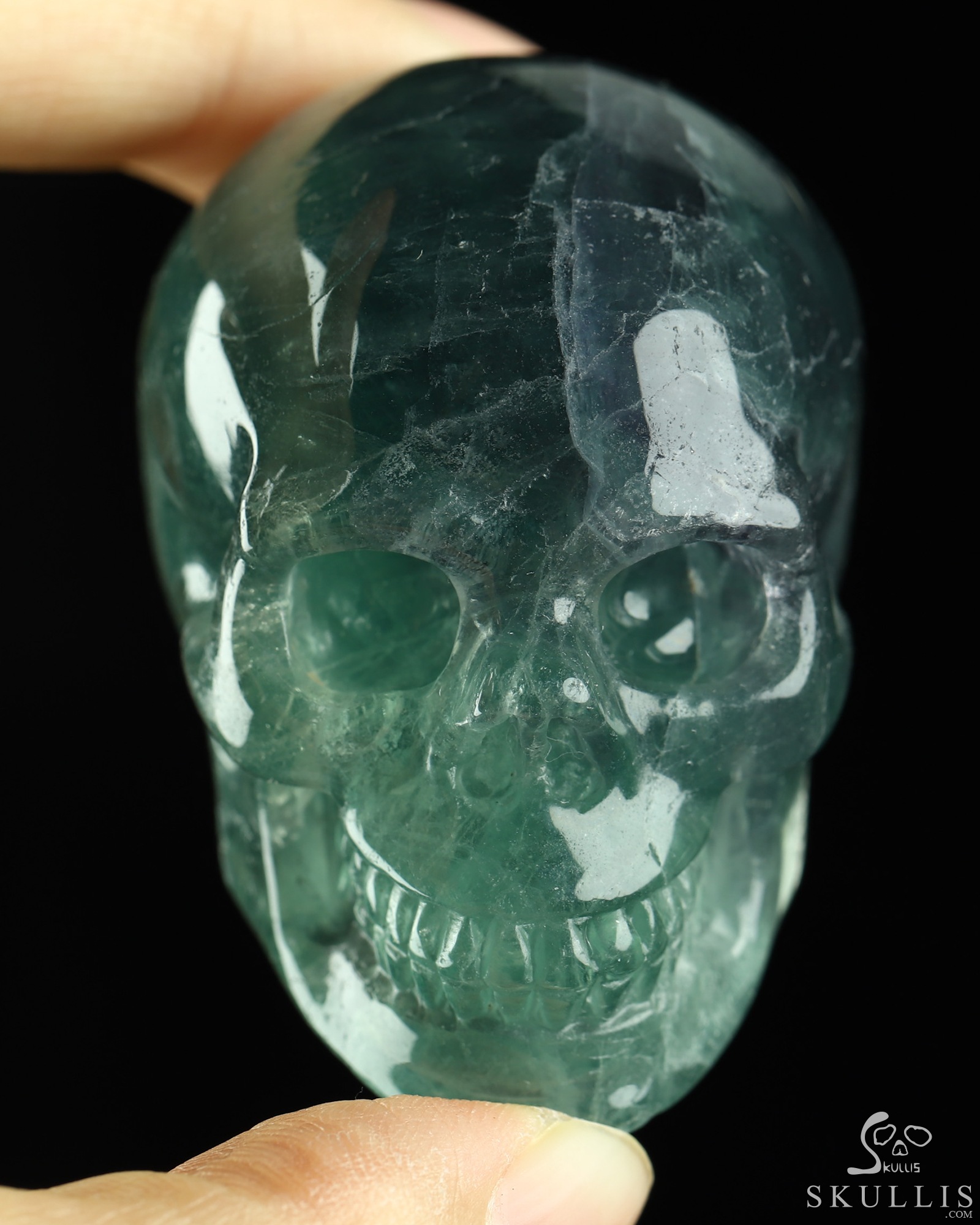 2.1" Fluorite Hand Carved Crystal Skull, Realistic, Crystal Healing 2.1" Fluorite Hand Carved Crystal Skull, Realistic, Crystal Healing