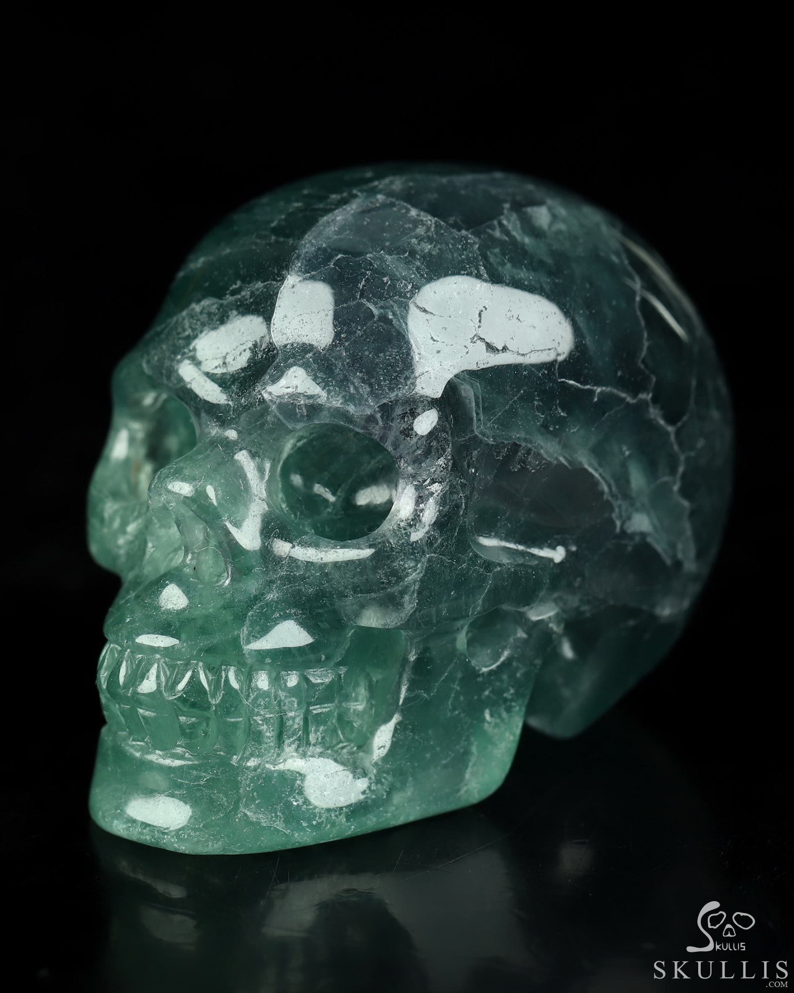2.1" Fluorite Hand Carved Crystal Skull, Realistic, Crystal Healing 2.1" Fluorite Hand Carved Crystal Skull, Realistic, Crystal Healing