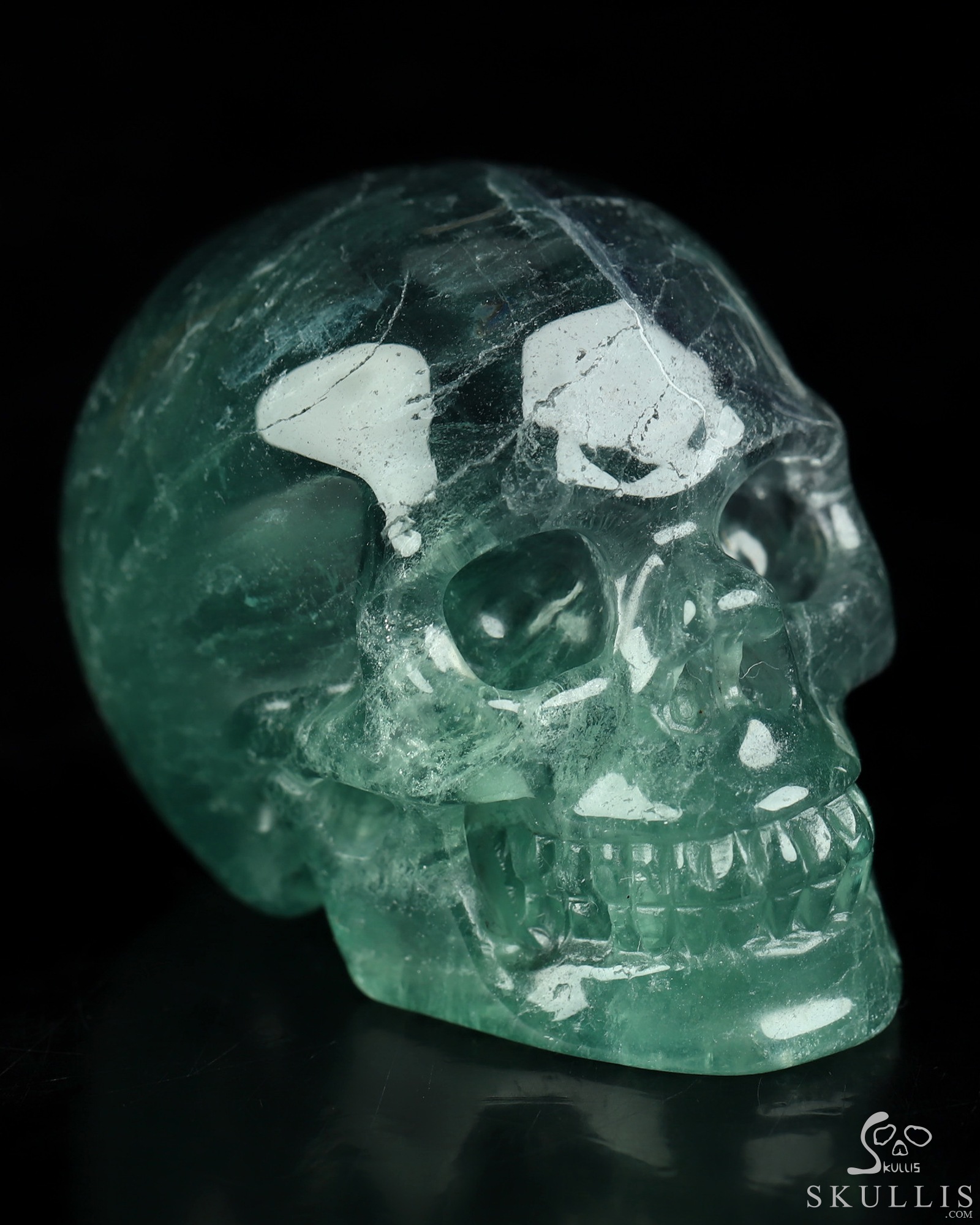 2.1" Fluorite Hand Carved Crystal Skull, Realistic, Crystal Healing 2.1" Fluorite Hand Carved Crystal Skull, Realistic, Crystal Healing