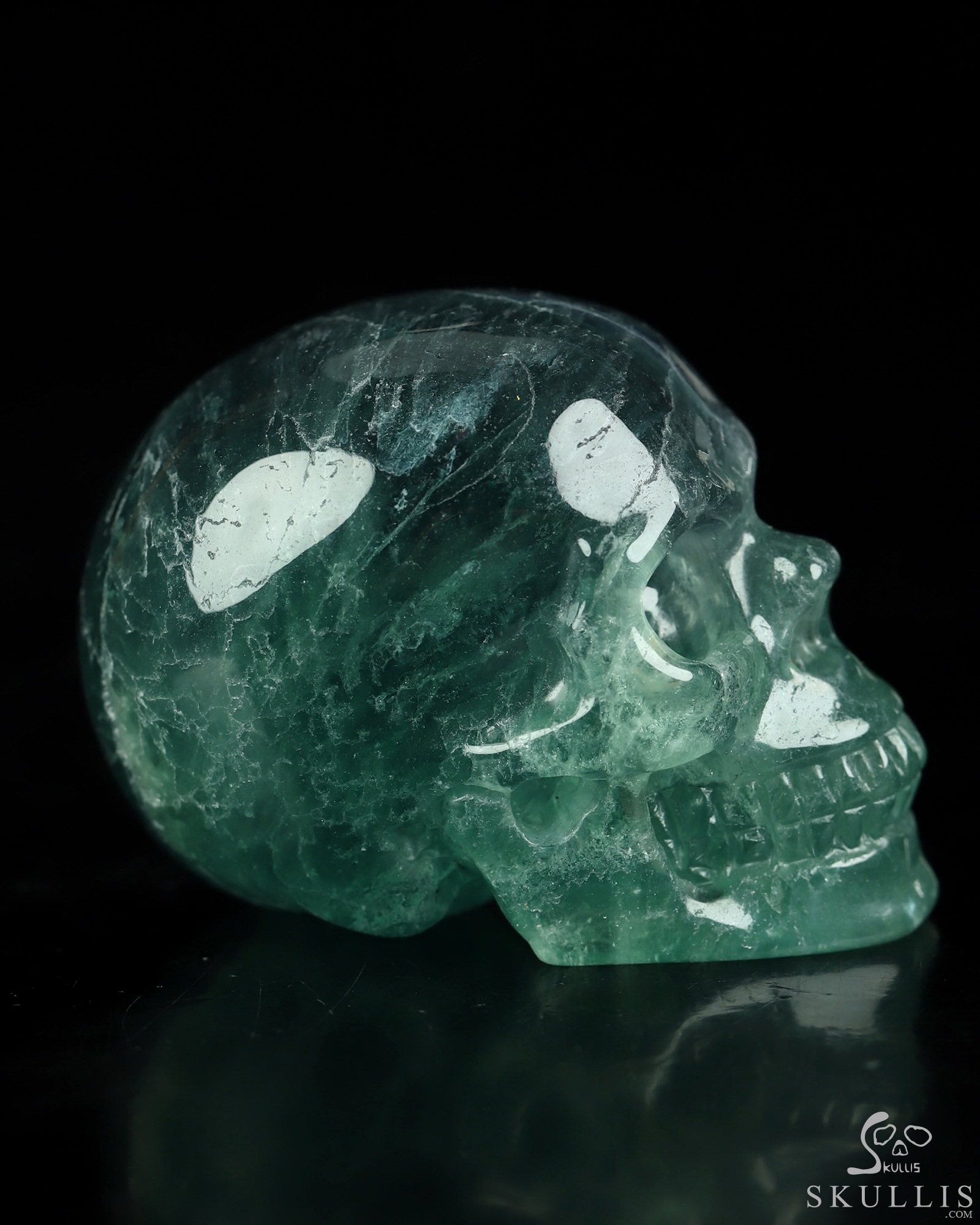 2.1" Fluorite Hand Carved Crystal Skull, Realistic, Crystal Healing 2.1" Fluorite Hand Carved Crystal Skull, Realistic, Crystal Healing