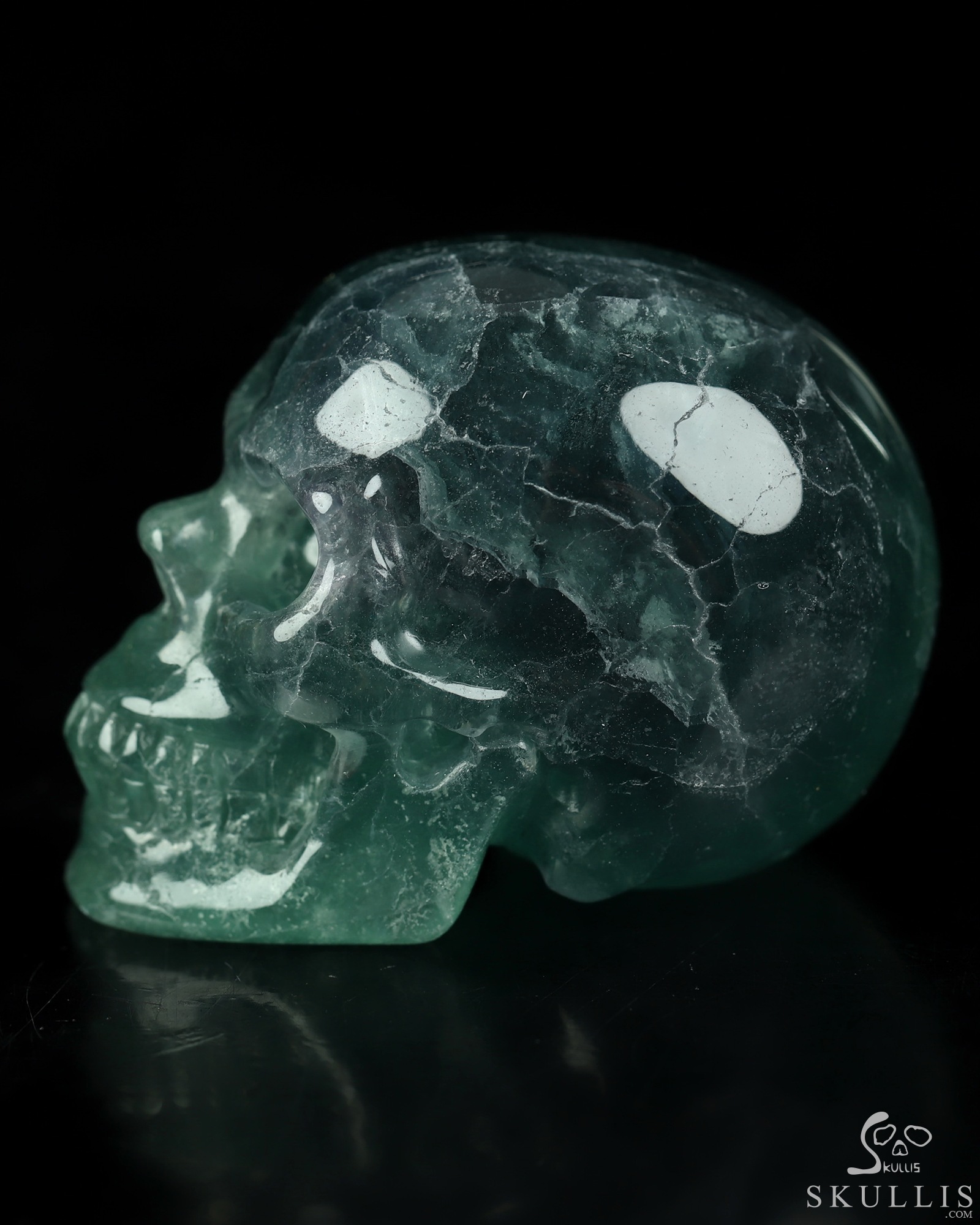 2.1" Fluorite Hand Carved Crystal Skull, Realistic, Crystal Healing 2.1" Fluorite Hand Carved Crystal Skull, Realistic, Crystal Healing