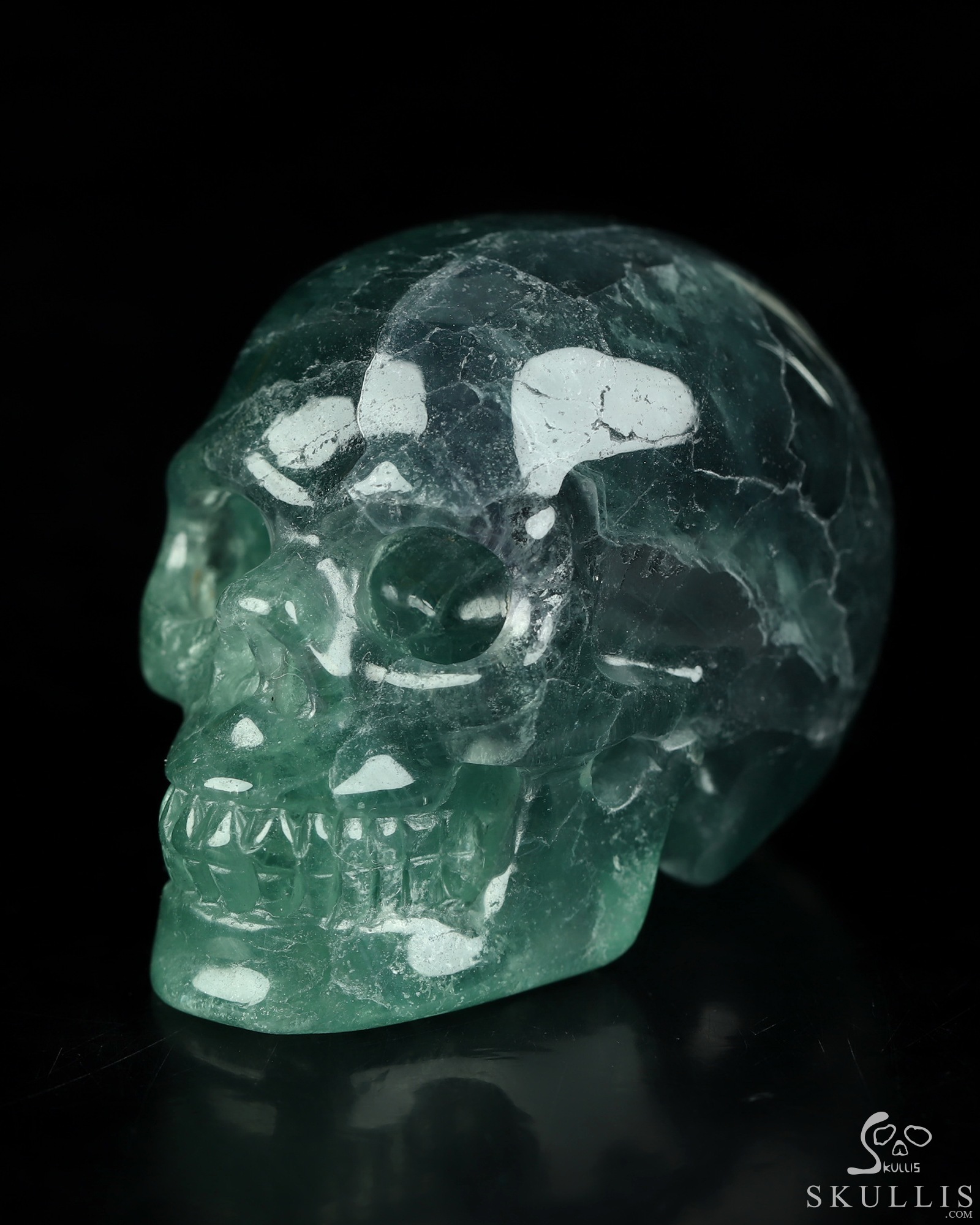 2.1" Fluorite Hand Carved Crystal Skull, Realistic, Crystal Healing 2.1" Fluorite Hand Carved Crystal Skull, Realistic, Crystal Healing