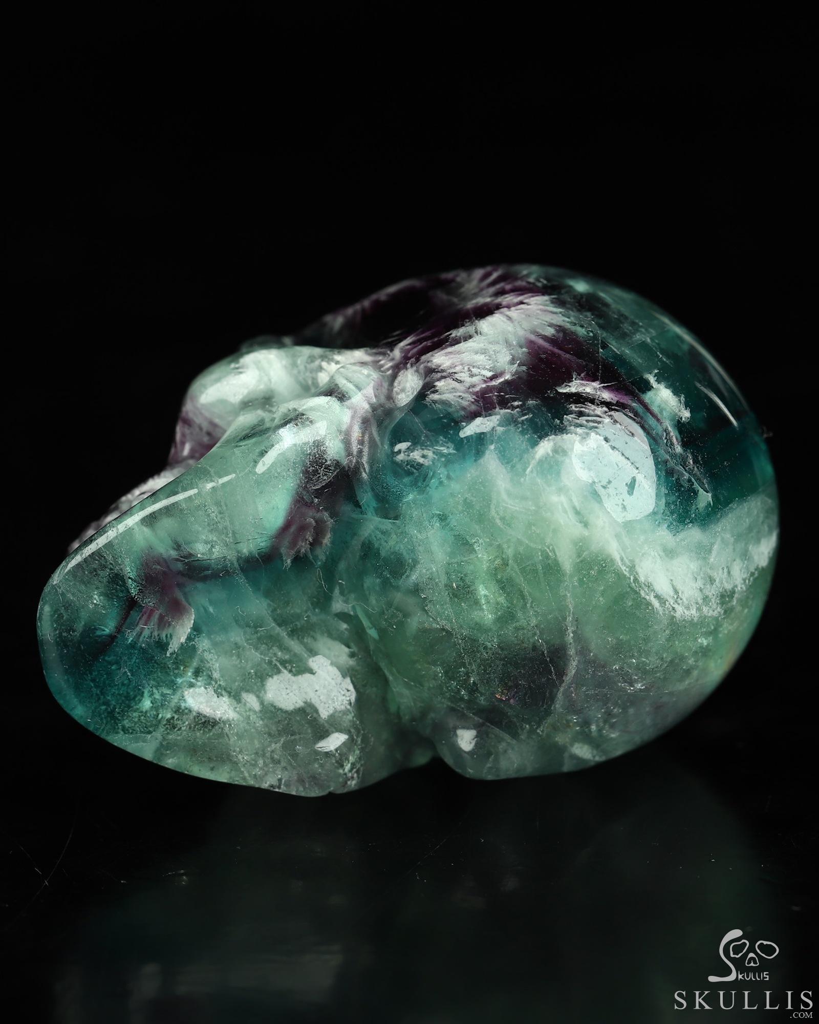 2.1" Fluorite Hand Carved Crystal Skull, Realistic, Crystal Healing 2.1" Fluorite Hand Carved Crystal Skull, Realistic, Crystal Healing