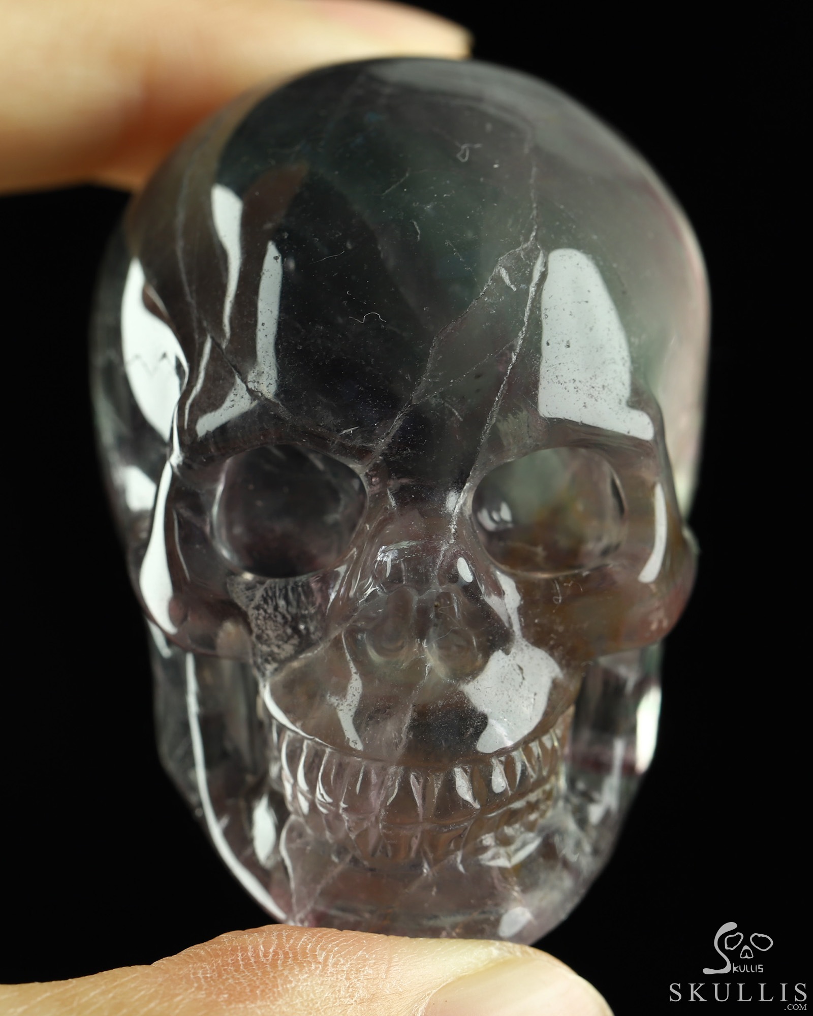 2.1" Fluorite Hand Carved Crystal Skull, Realistic, Crystal Healing 2.1" Fluorite Hand Carved Crystal Skull, Realistic, Crystal Healing