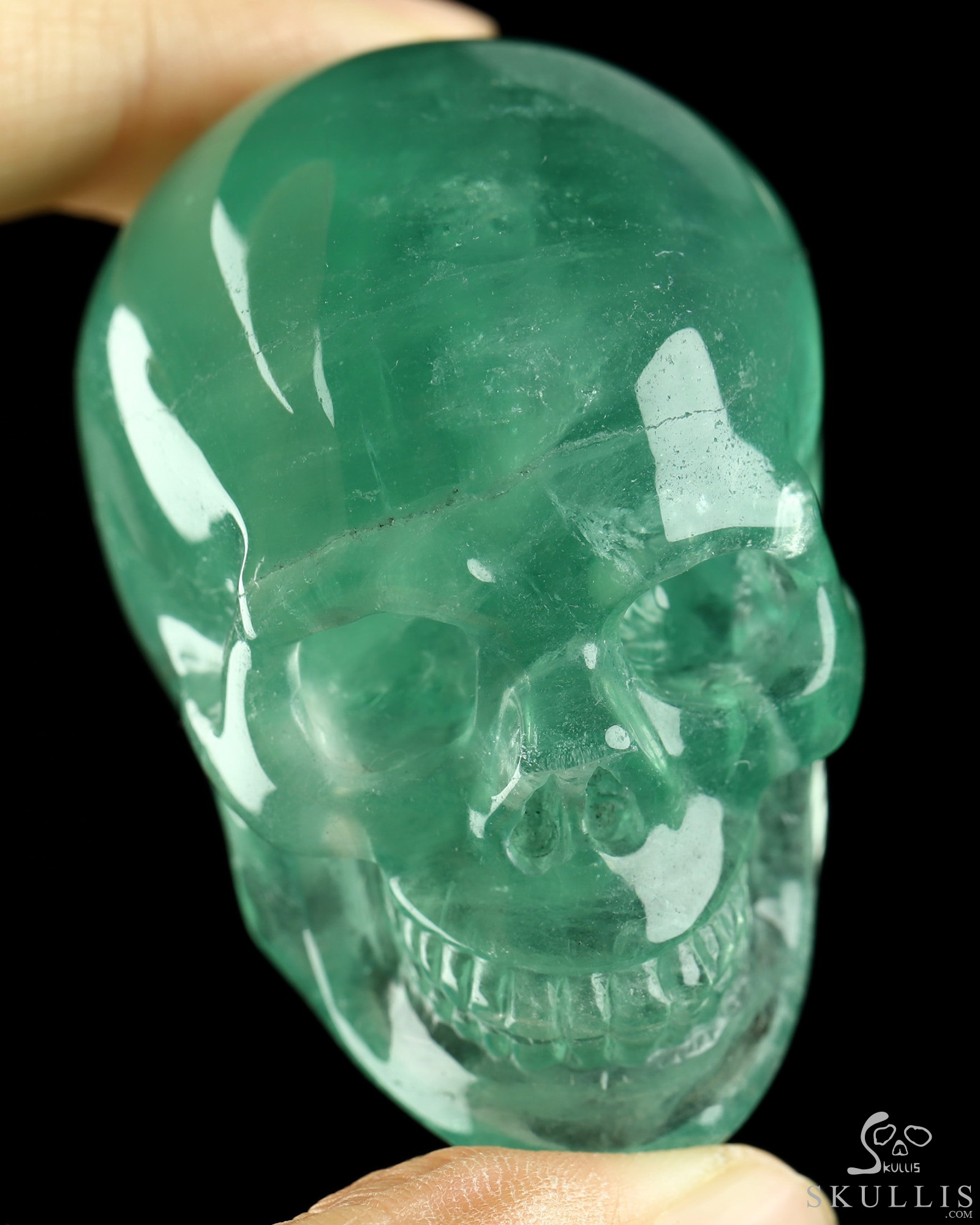2.1" Fluorite Hand Carved Crystal Skull, Realistic, Crystal Healing 2.1" Fluorite Hand Carved Crystal Skull, Realistic, Crystal Healing