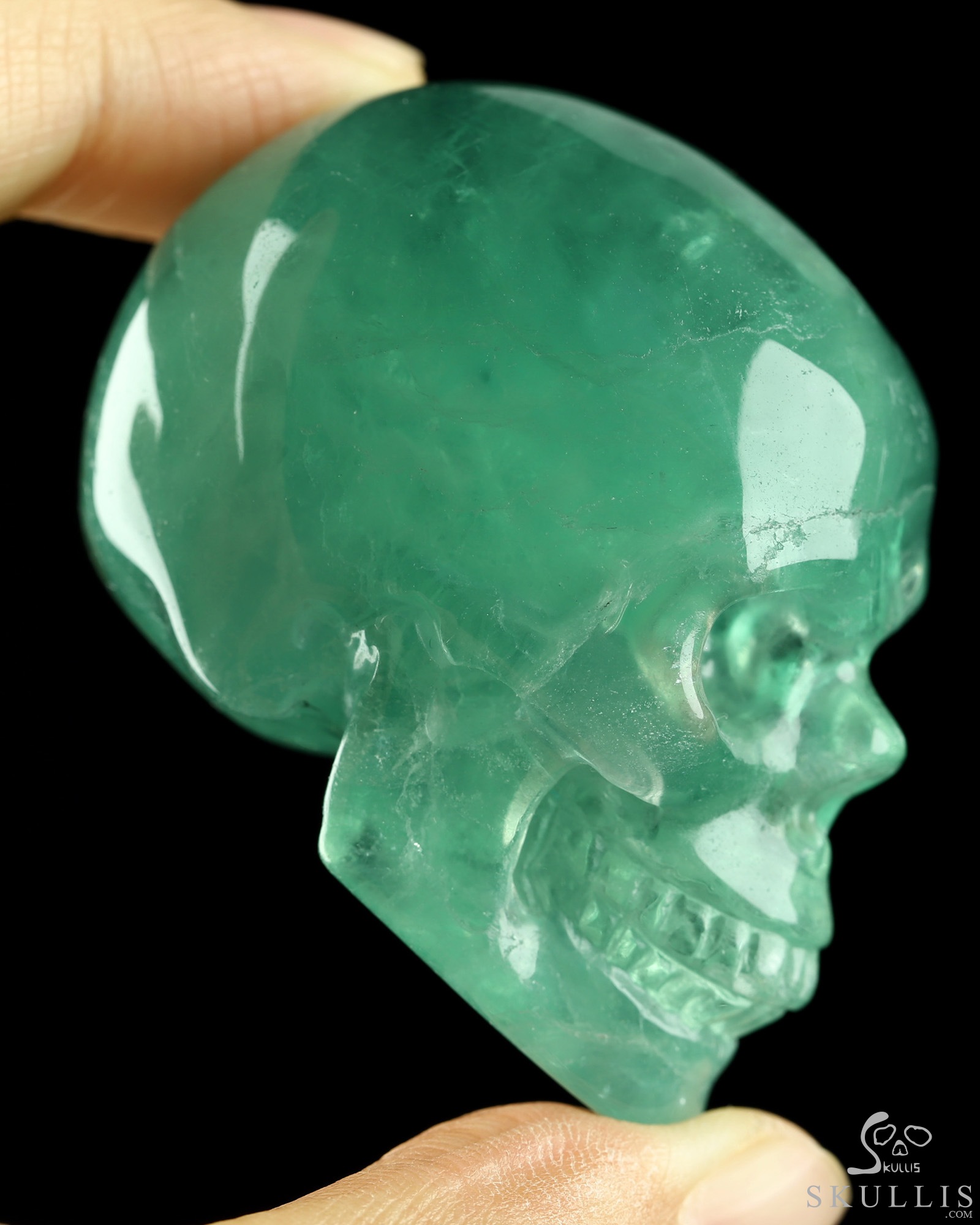 2.1" Fluorite Hand Carved Crystal Skull, Realistic, Crystal Healing 2.1" Fluorite Hand Carved Crystal Skull, Realistic, Crystal Healing