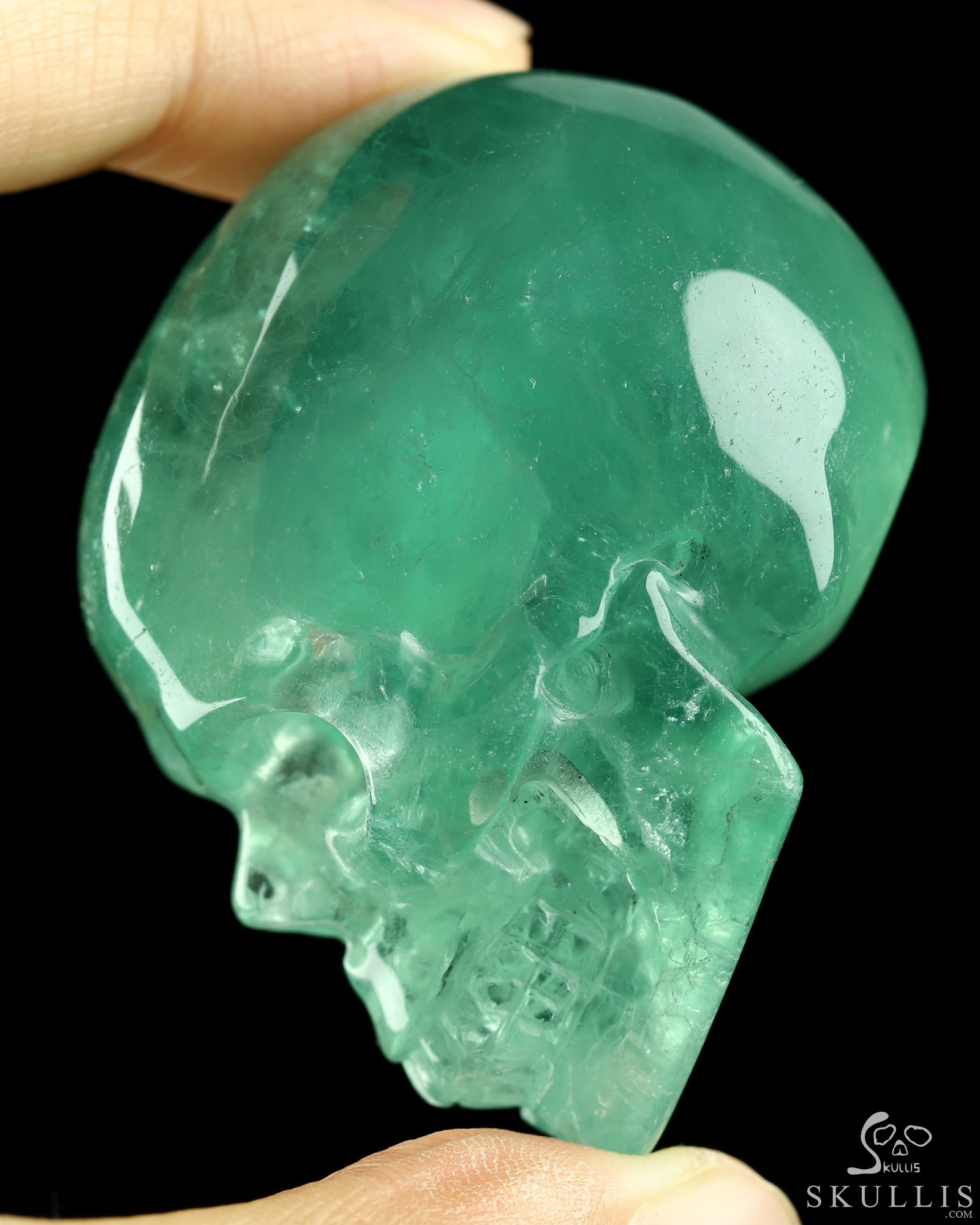 2.1" Fluorite Hand Carved Crystal Skull, Realistic, Crystal Healing 2.1" Fluorite Hand Carved Crystal Skull, Realistic, Crystal Healing