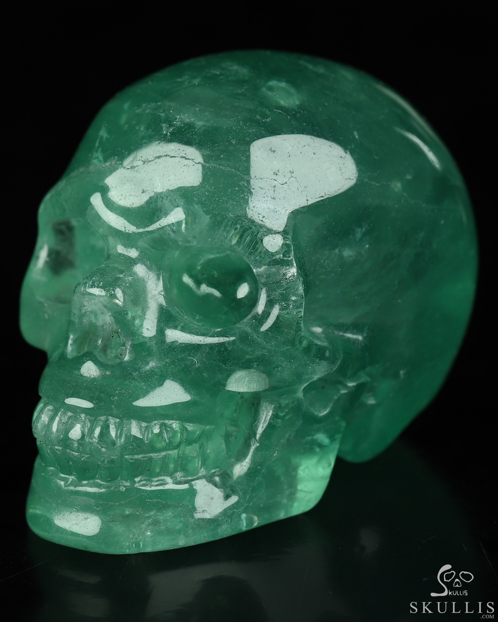 2.1" Fluorite Hand Carved Crystal Skull, Realistic, Crystal Healing 2.1" Fluorite Hand Carved Crystal Skull, Realistic, Crystal Healing