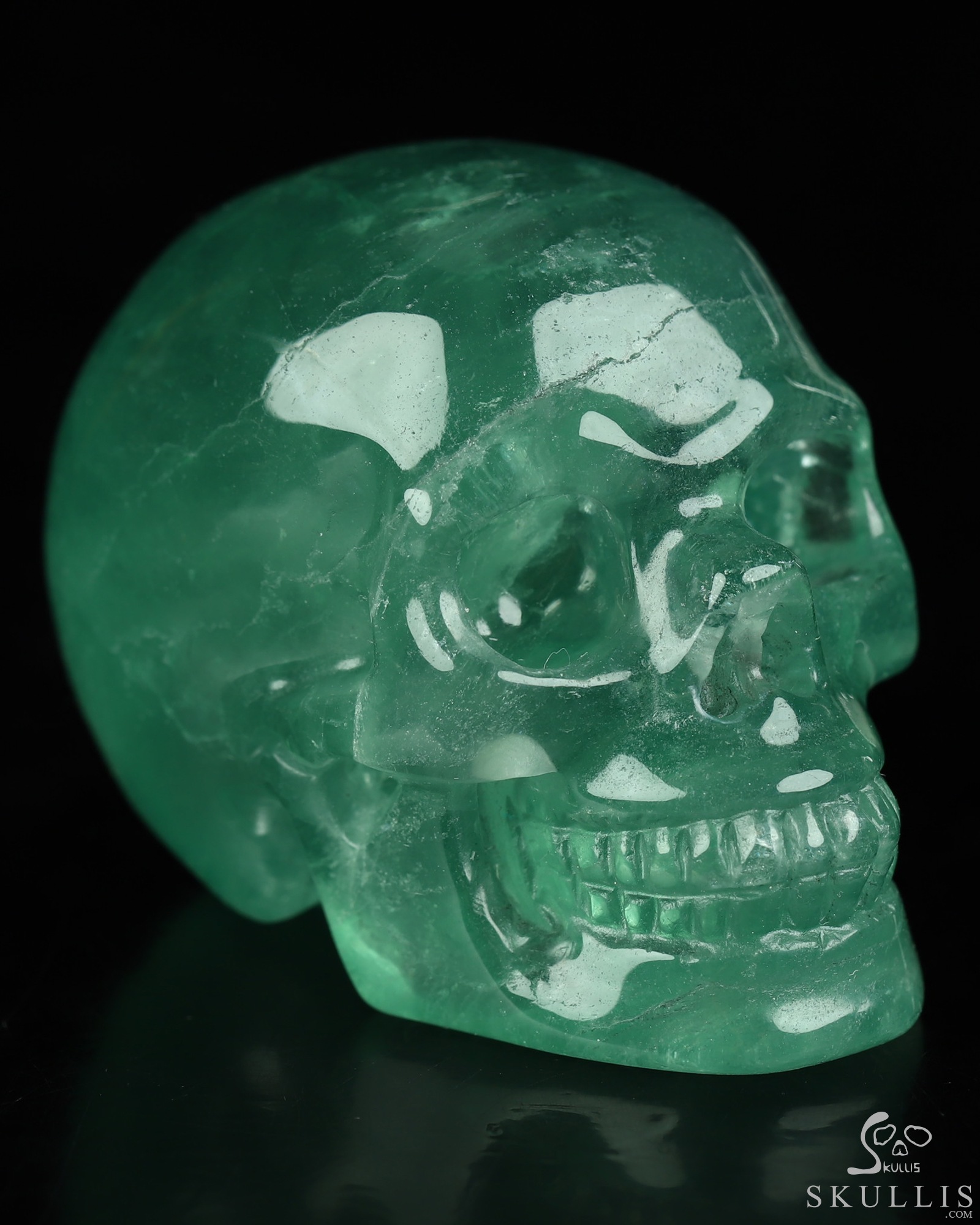 2.1" Fluorite Hand Carved Crystal Skull, Realistic, Crystal Healing 2.1" Fluorite Hand Carved Crystal Skull, Realistic, Crystal Healing