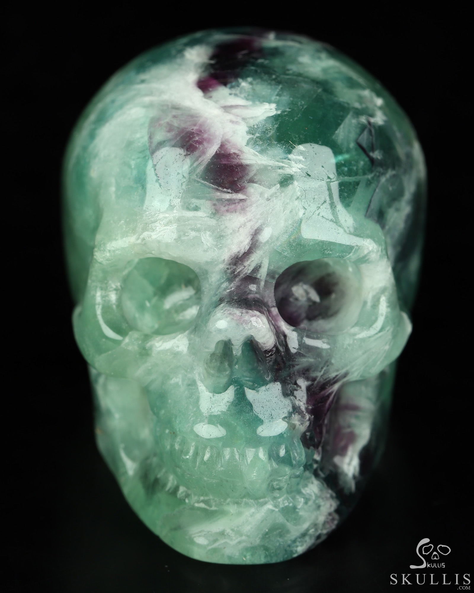 2.1" Fluorite Hand Carved Crystal Skull, Realistic, Crystal Healing 2.1" Fluorite Hand Carved Crystal Skull, Realistic, Crystal Healing